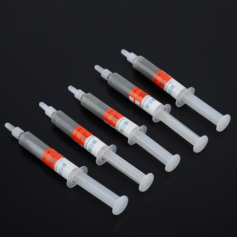 5-teiliges Set Diamant-schleif- Und Polierpaste, Läpppaste, Schleifpaste, Nadel, Tube W101000