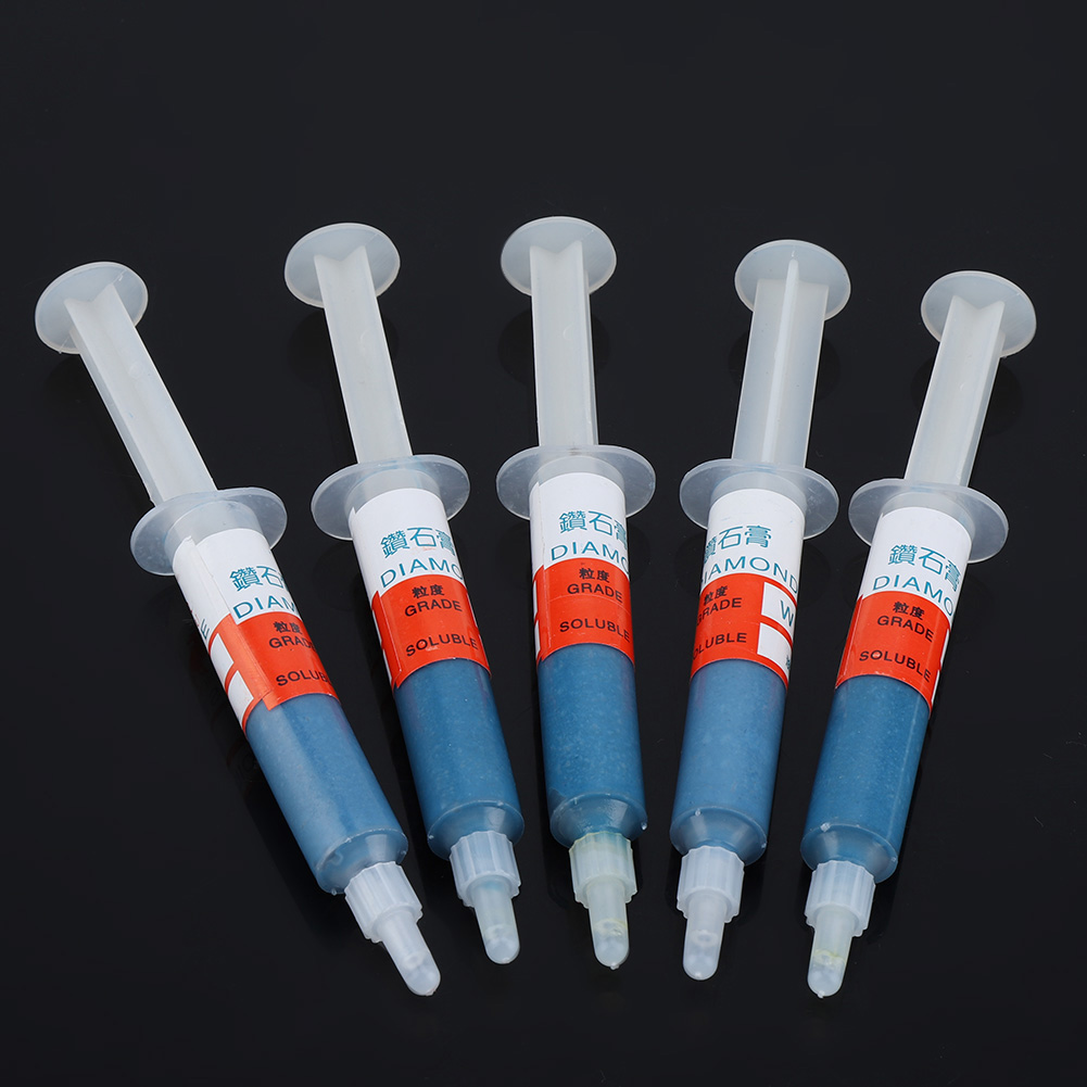 5-teiliges Set Diamant-schleif- Und Polierpaste, Läpppaste, Schleifpaste, Nadel, Tube W52000
