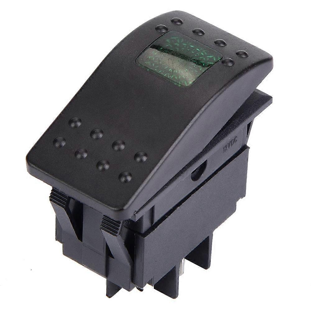 Stück Dc 12v 4-poliger Wippschalter Mit Led-leuchte Für Auto-, Boots- Und Wohnwagenbatterie (grün)