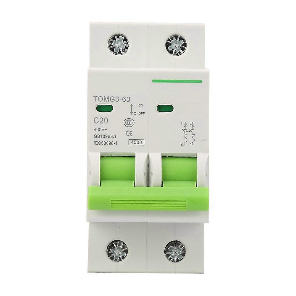 Tomg3-63 2p C-typ Miniatur-leistungsschalter Mit Leckageschutz-luftschalter (20a)