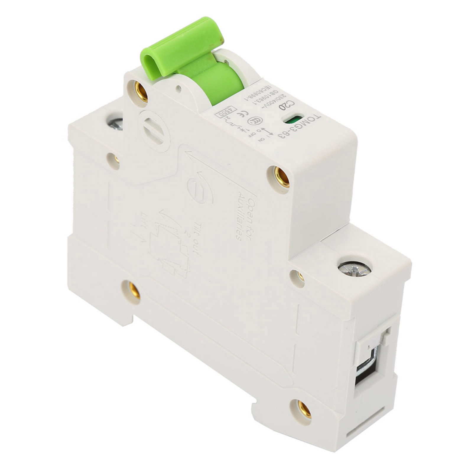 Tomg3-63 1p C-typ Miniatur-leistungsschalter Mit Leckageschutz-luftschalter (20a)