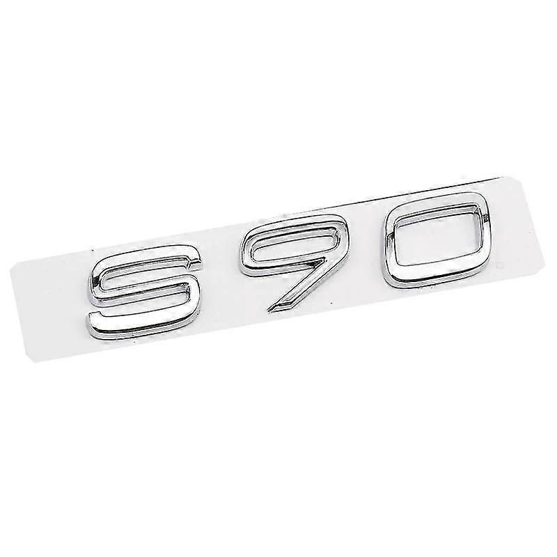 3d-abs-heckklappen-schriftzug-logo-emblem-aufkleber Für Volvo S40, S60, S80 Und S90 – Styling-zubehör – S90 Silber