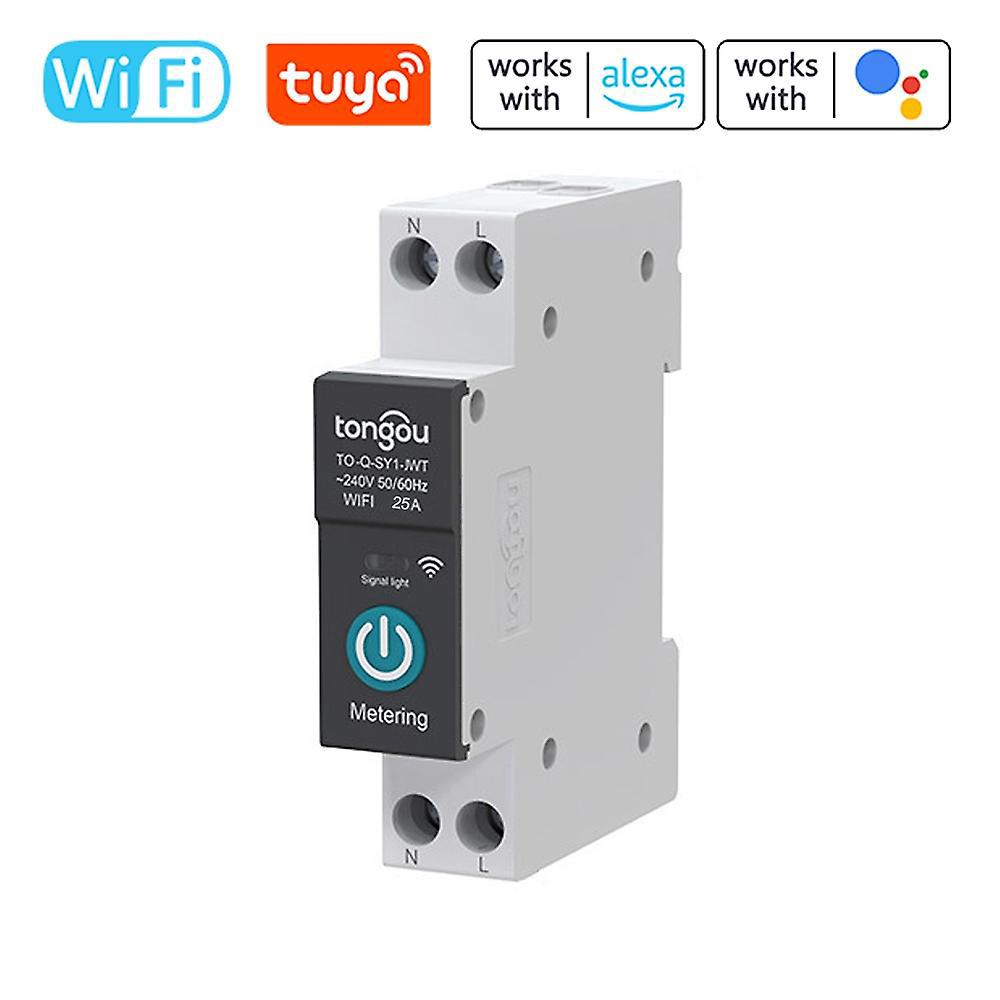 Tuya Wifi Intelligenter Schutzschalter Drahtlose Fernbedienung Steuerung Schalter Handy-app Fernbedienungen Viewin-25a-