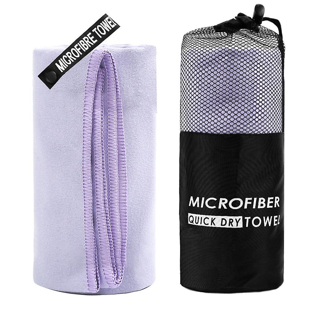 Mikrofaser-reisehandtücher, Schnelltrocknend, Ideal Für Camping, Strand, Fitnessstudio Und Rucksackreisen – 40 X 80 Cm – Lila