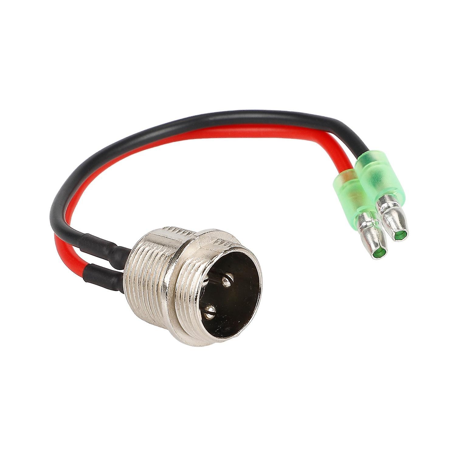 3-polige Ladebuchse Für Elektroroller Mit 2-adrigem Kabel Und Staubschutzkappe