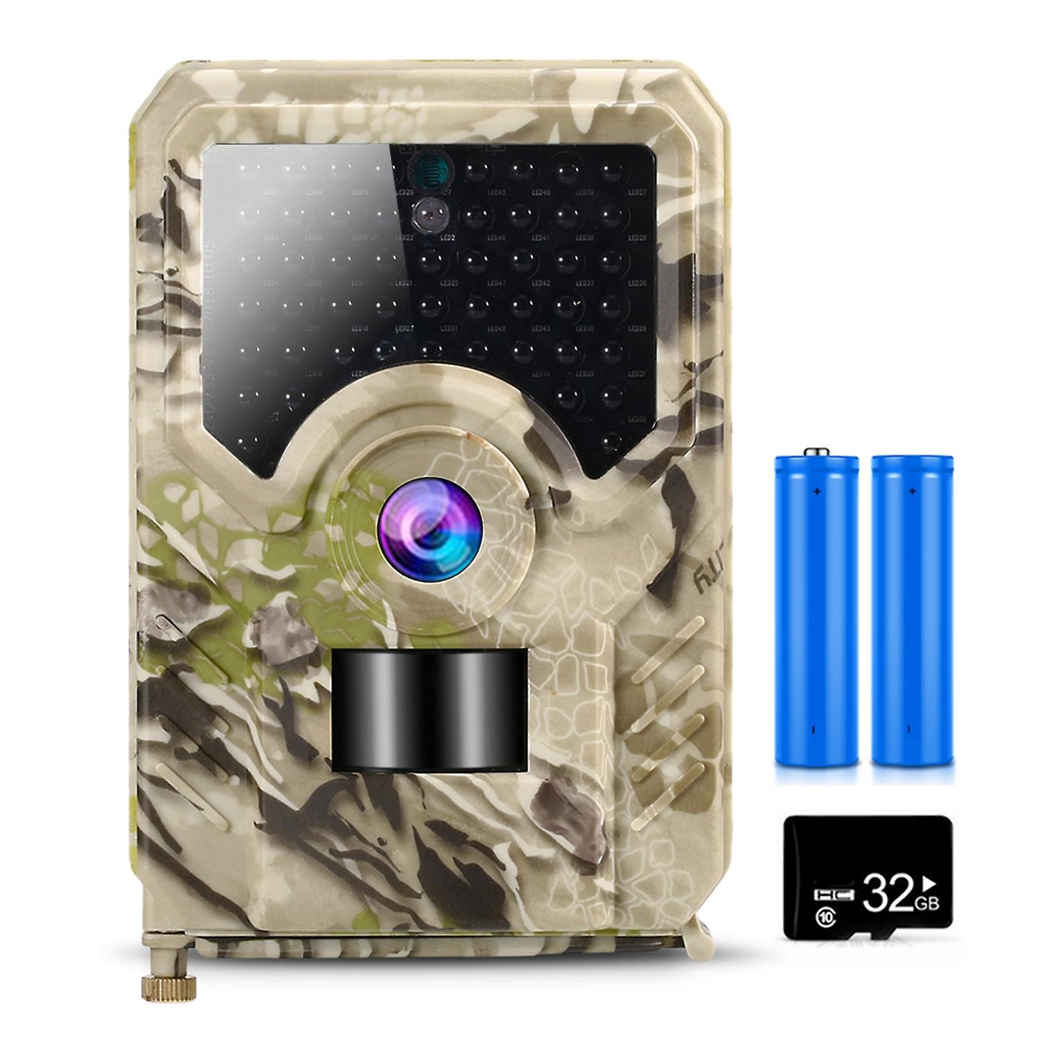 12-megapixel-wildkamera (1080p) Mit 32-gb-speicherkarte Und 2 Akkus Für Die Wildtierbeobachtung Im Freien