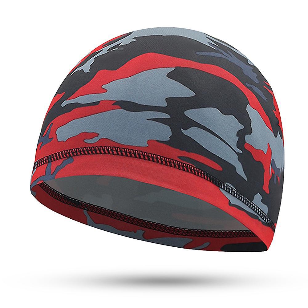 Herren-outdoor-sportmütze, Innenmütze Für Radfahren, Helm, Laufen, Skifahren, Motorradfahren, Rotes Tarnmuster