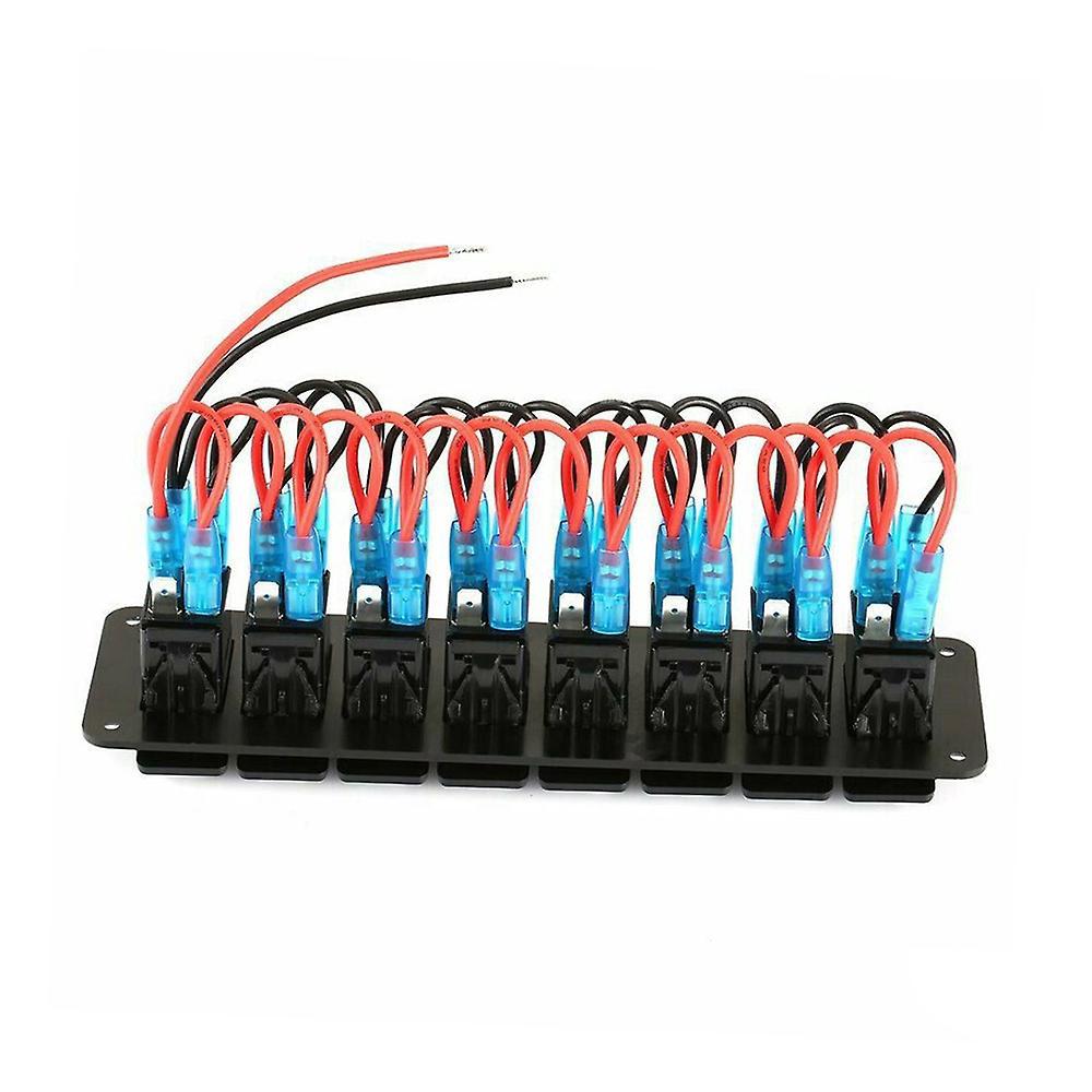8-fach Marine-wippschalterpanel, 12v/24v Wasserdichtes Led-bedienfeld Für Wohnmobil, Lkw, Boot