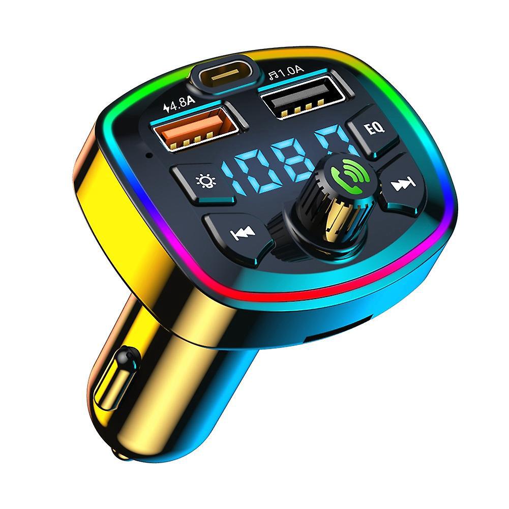 Bluetooth 5.0 Fm-transmitter Für Auto, Mp3-radioempfänger, Dual-usb- Und Pd-ladeadapter, Freisprecheinrichtung