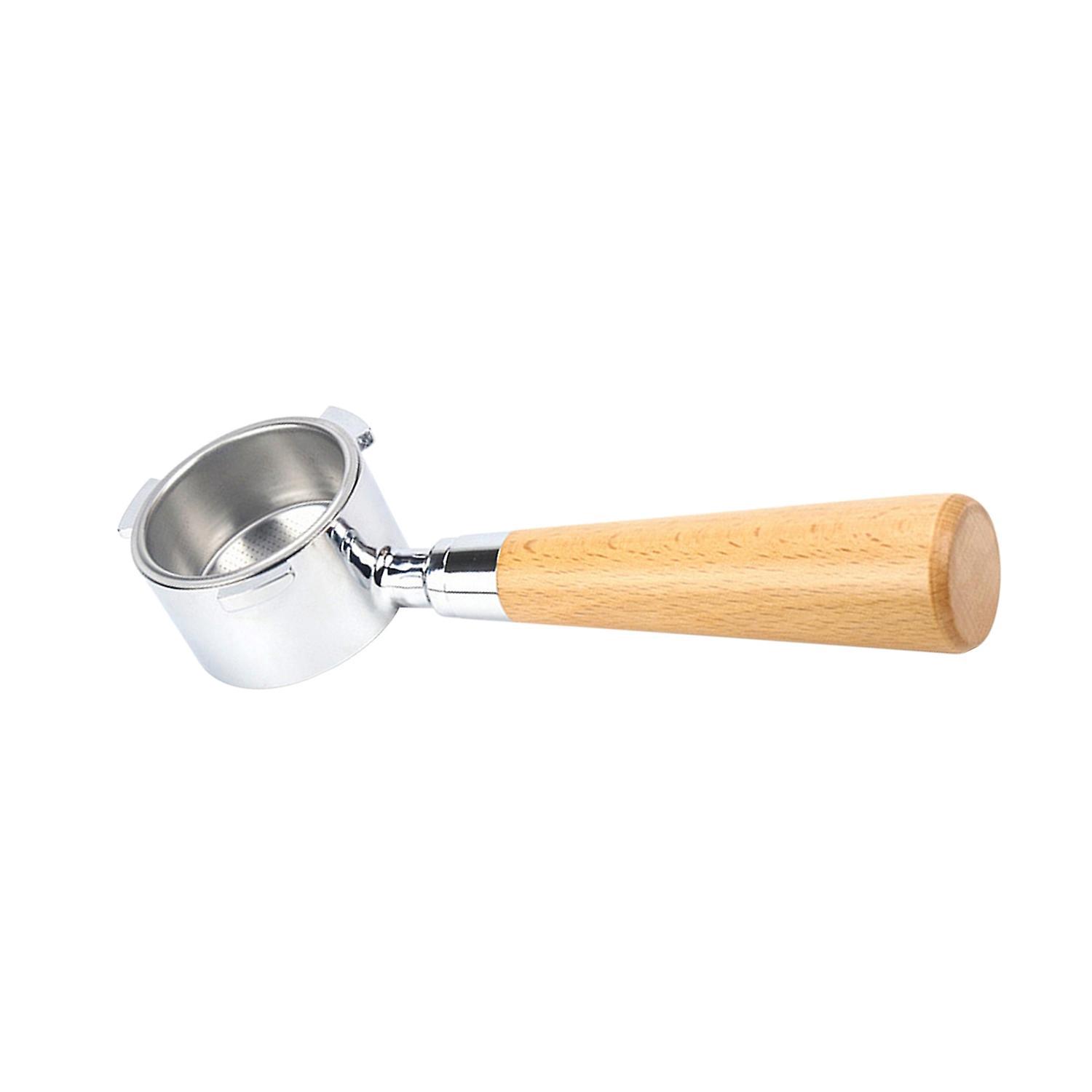 51-mm-kaffeefilter Ohne Boden Mit Sieb Und Holzgriff, Ersatz Für Delonghi Ec680