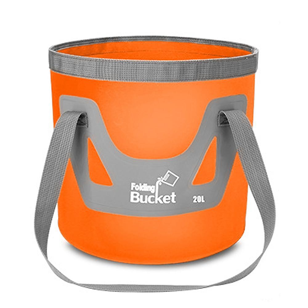 Faltbarer 20-liter-wassereimer – Camping, Wandern, Reisen, Angeln – Orange