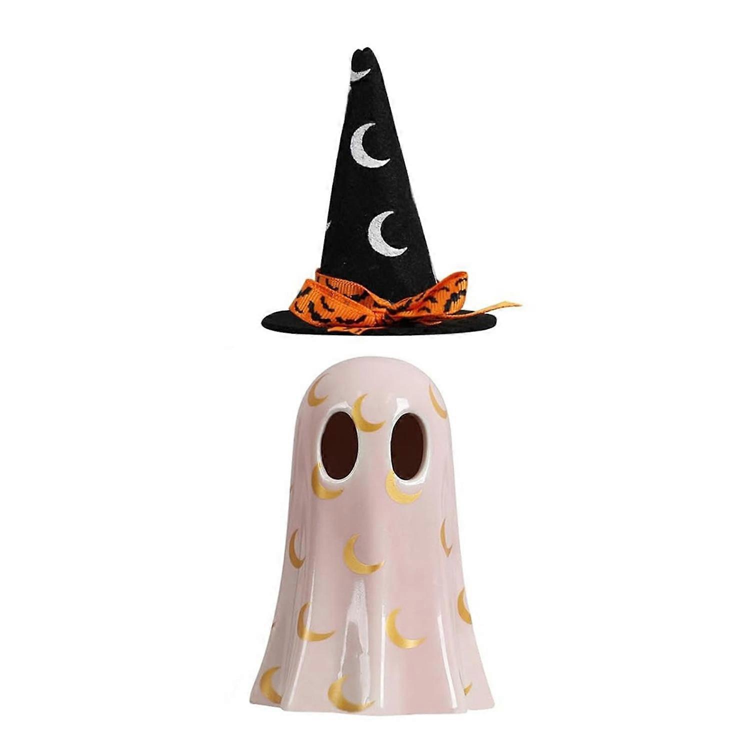 Geisterlicht-deko Mit Hexenhut, Halloween-tischdekoration Für Drinnen, Rosa