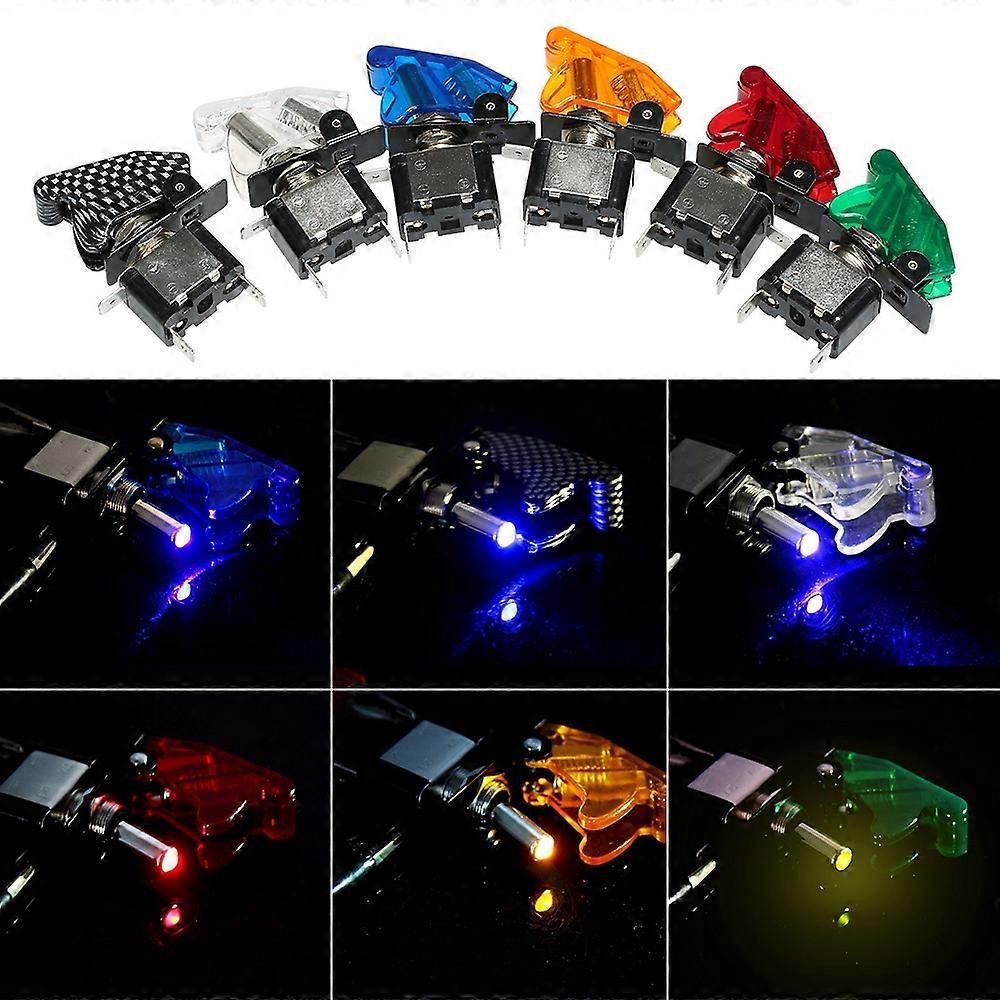 Kfz-kippschalter 12v 20a Mit Led-beleuchtung, Ein-/ausschalter Für Die Motorzündung, Rote Abdeckung