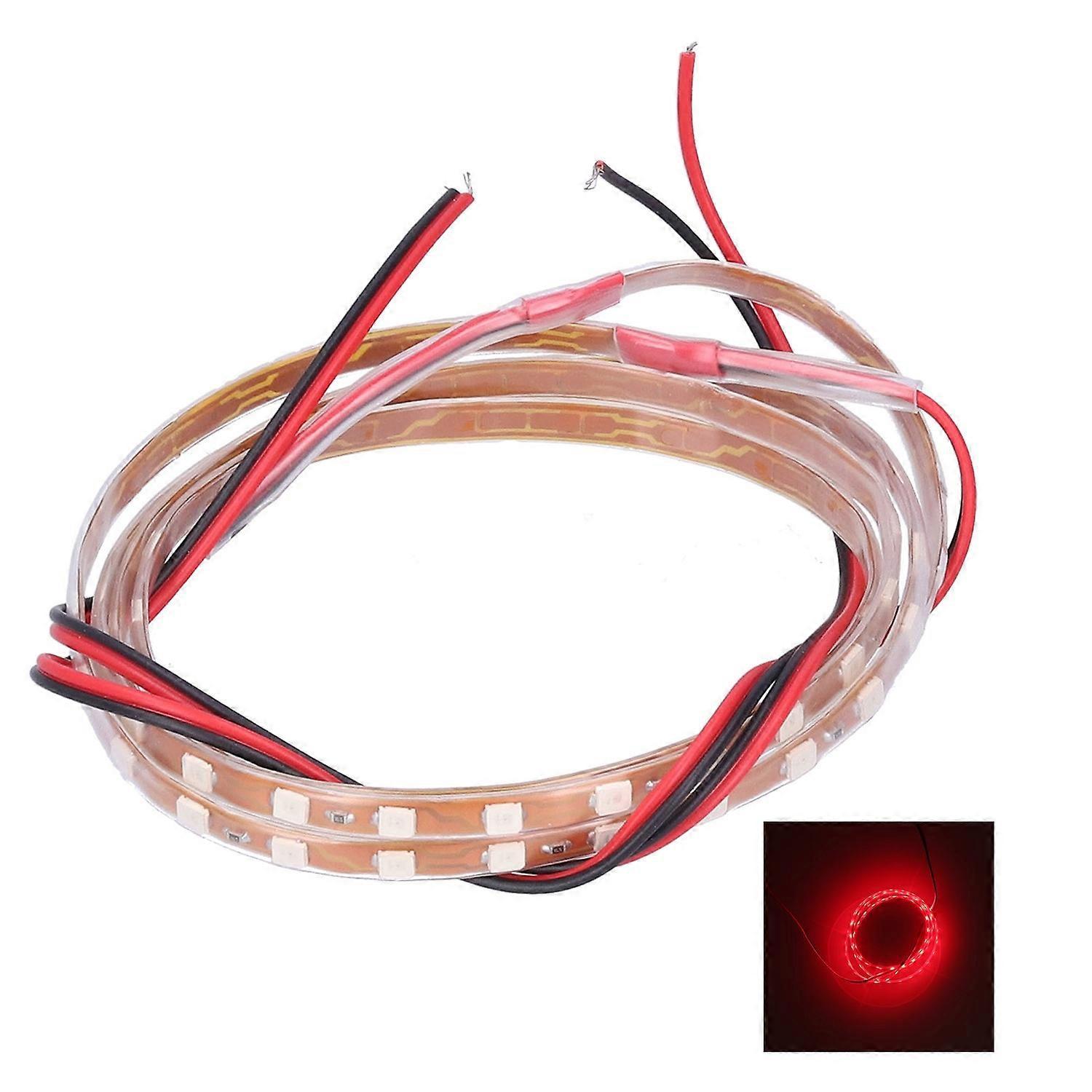 90 Cm Led-streifen Mit 90 Led-chips, Dekorative Ambientebeleuchtung, 12 V, Universell Für Auto Und Motorrad, Rotes Licht
