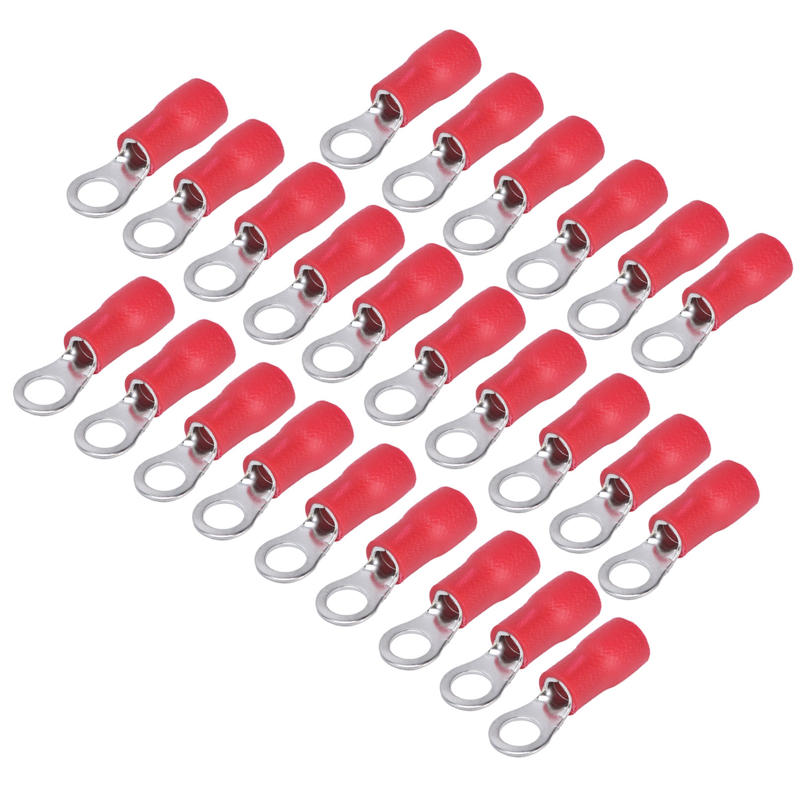 150 Stück Vorisolierte Crimp-kabelschuhe, Kupfer-pvc-ringkabelschuhe, Für Maschinen, Awg 14–12