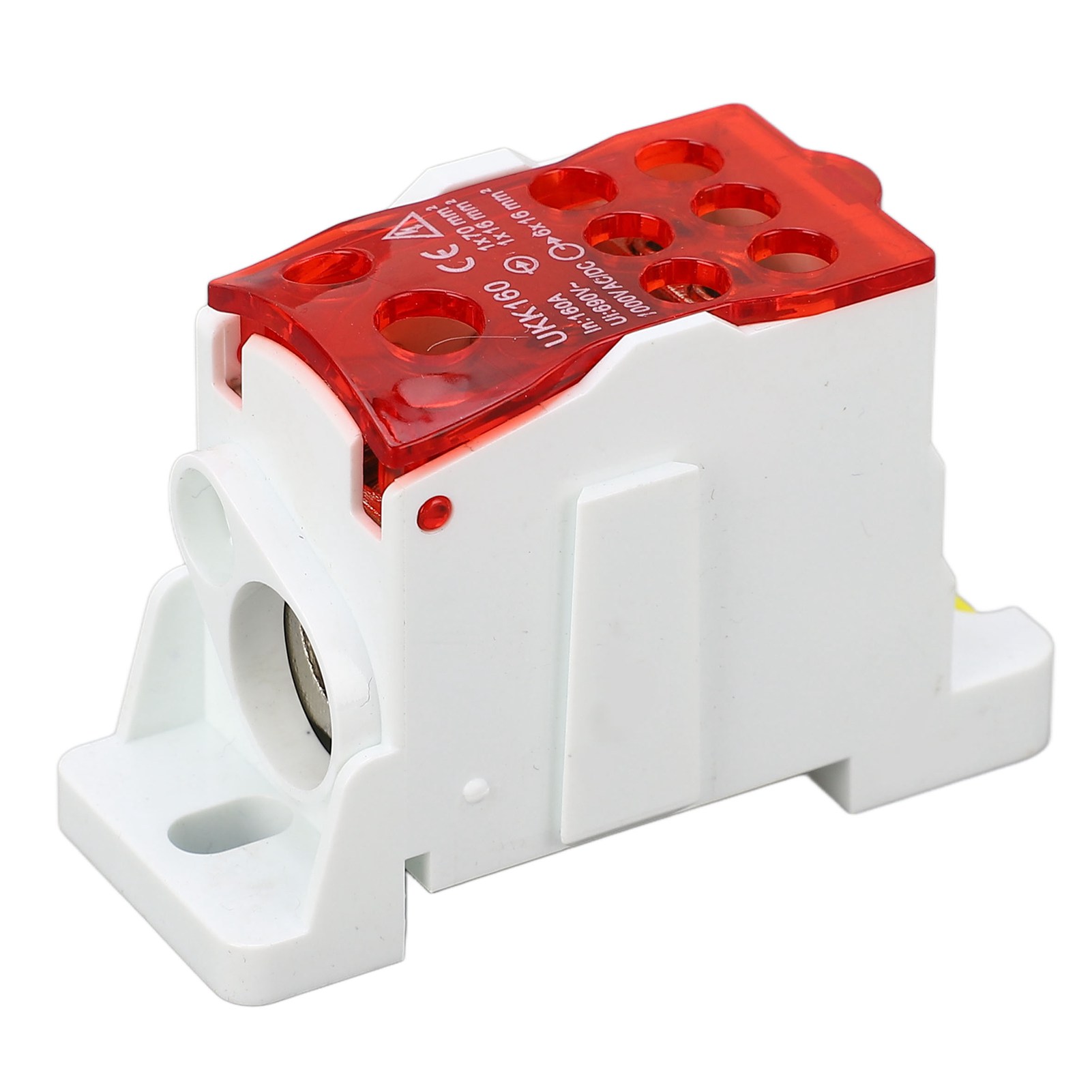 Anschlusskasten 690v 160a Din-schienen-klemmenblock Stromanschlusskasten Für Elektrische Anlagen Rot