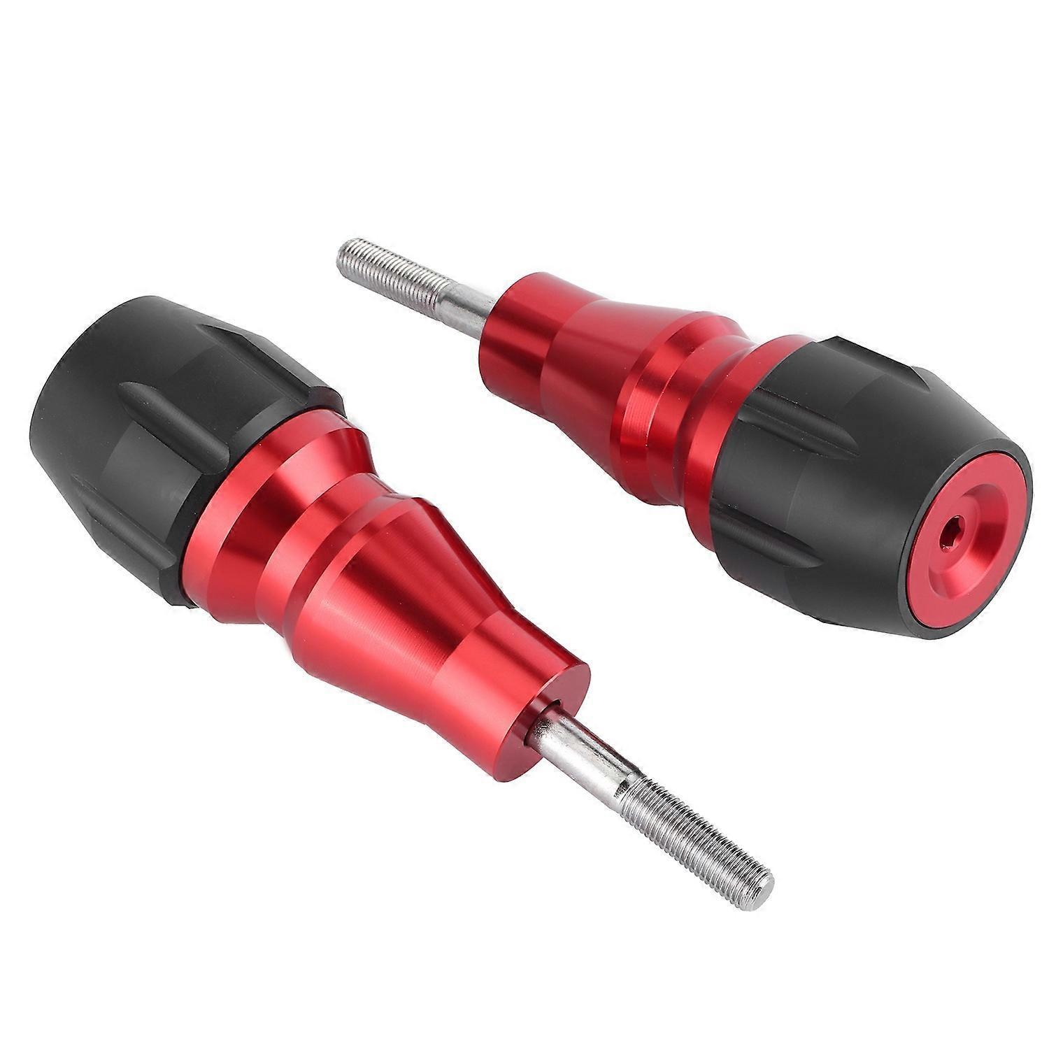 Universeller Motorrad-auspuff-sturzpad, 10 Mm, Schutzrahmen-slider, Edelstahl, Rot