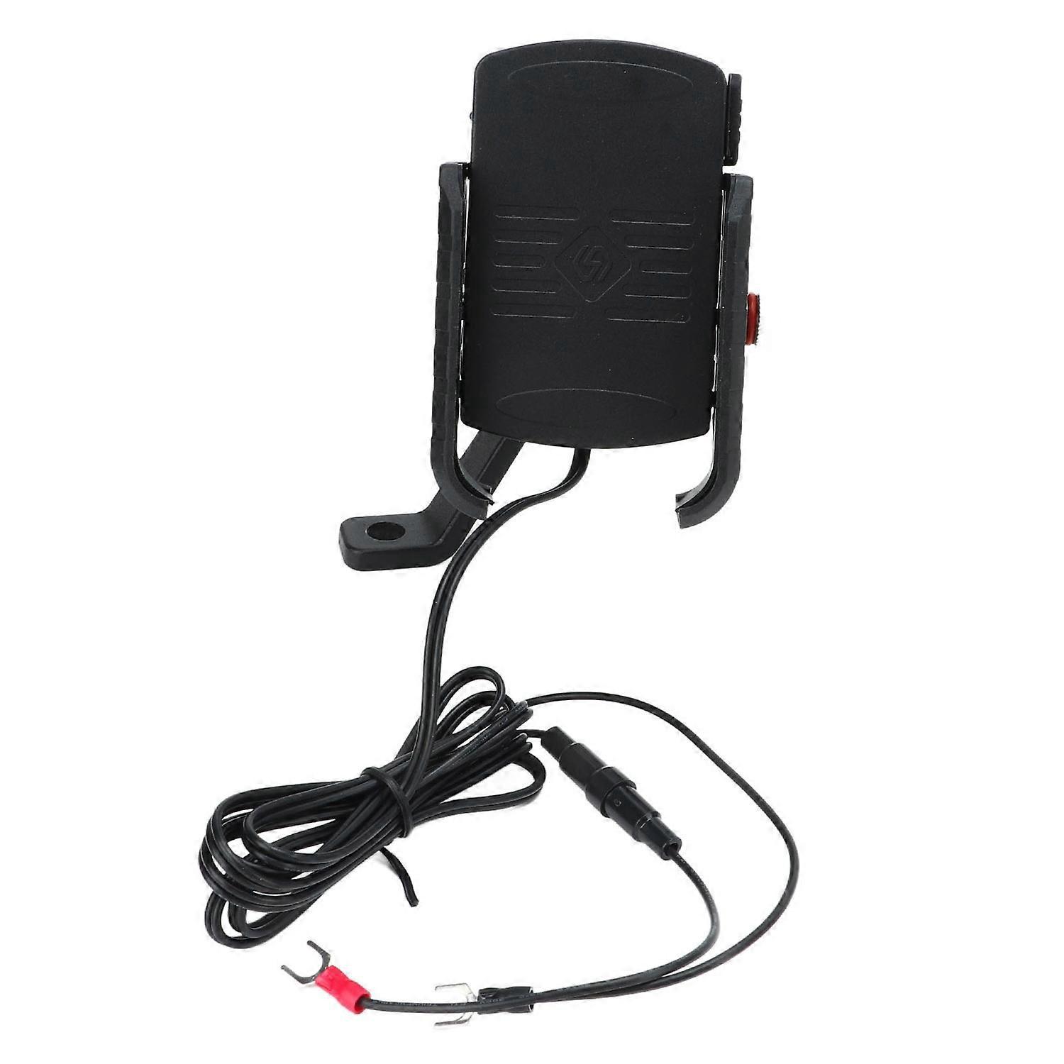 2-in-1 Motorrad-rückspiegel-handyhalterung, 15w Qc3.0 Usb-schnellladefunktion, Kabelloses Laden Für Motorräder