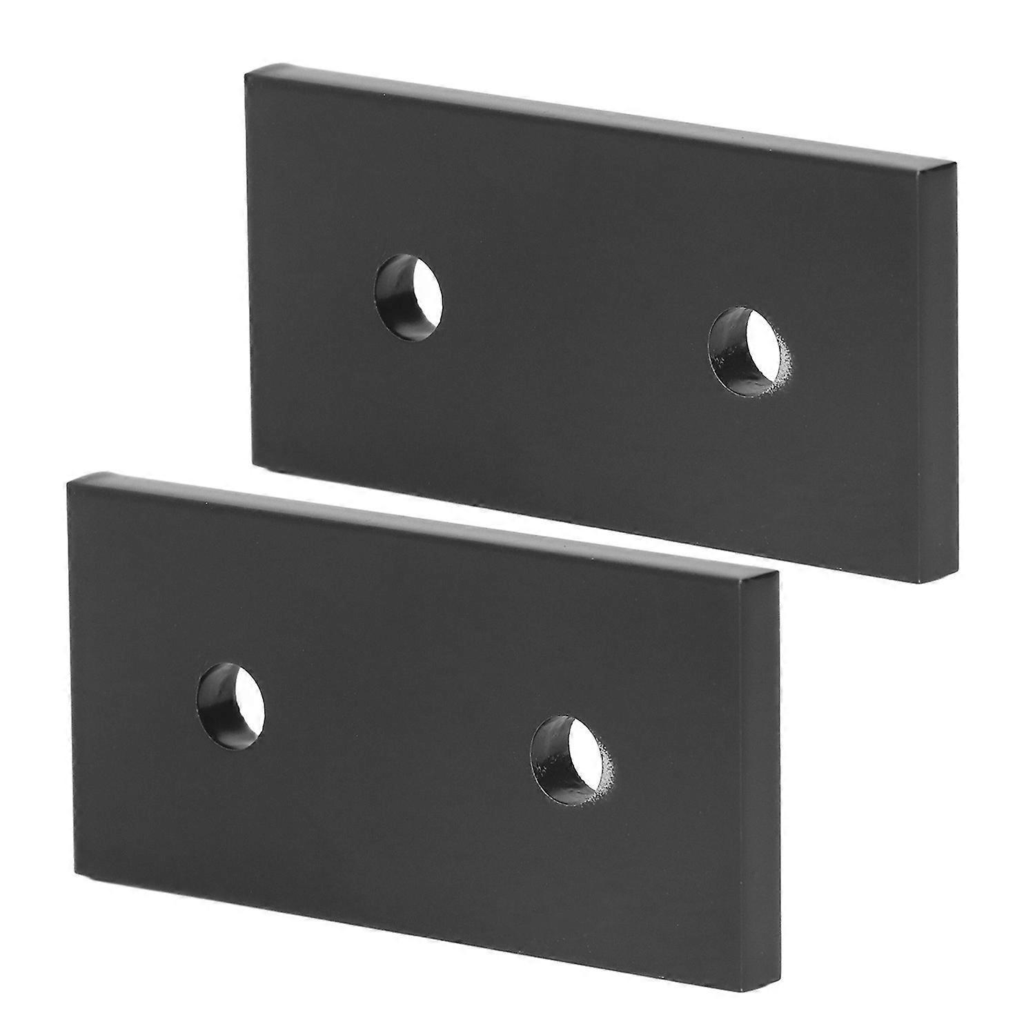 2 Stück 2-loch-verbindungsplatten, Druckfest, Rechteckig, Flach, Aluminiumlegierung, Schwarz 303
