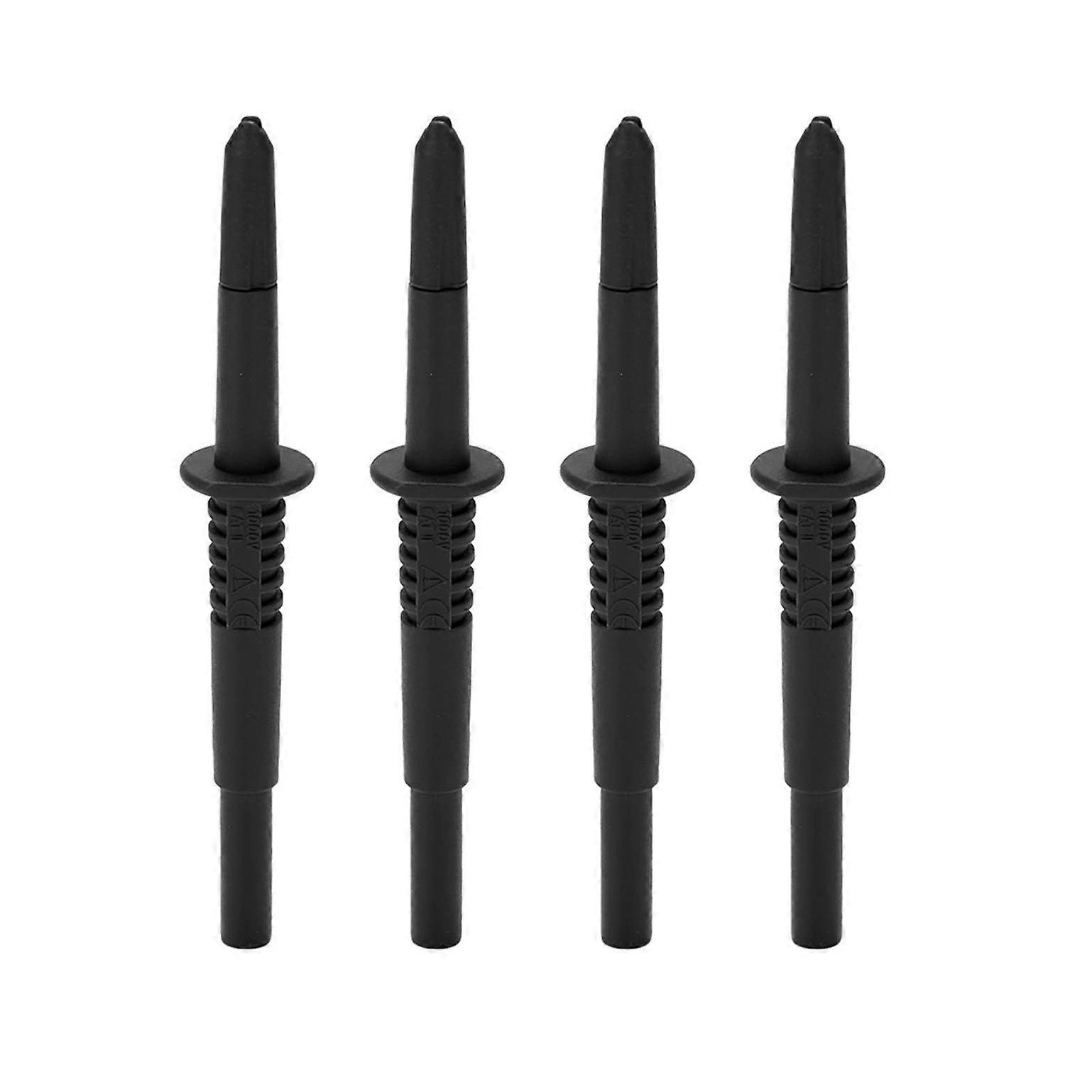 Stück Prüfspitzen 4 Mm Bananenstecker, Isolierdraht-durchdringungsspitzen Für Elektrische Prüfungen, Schwarz