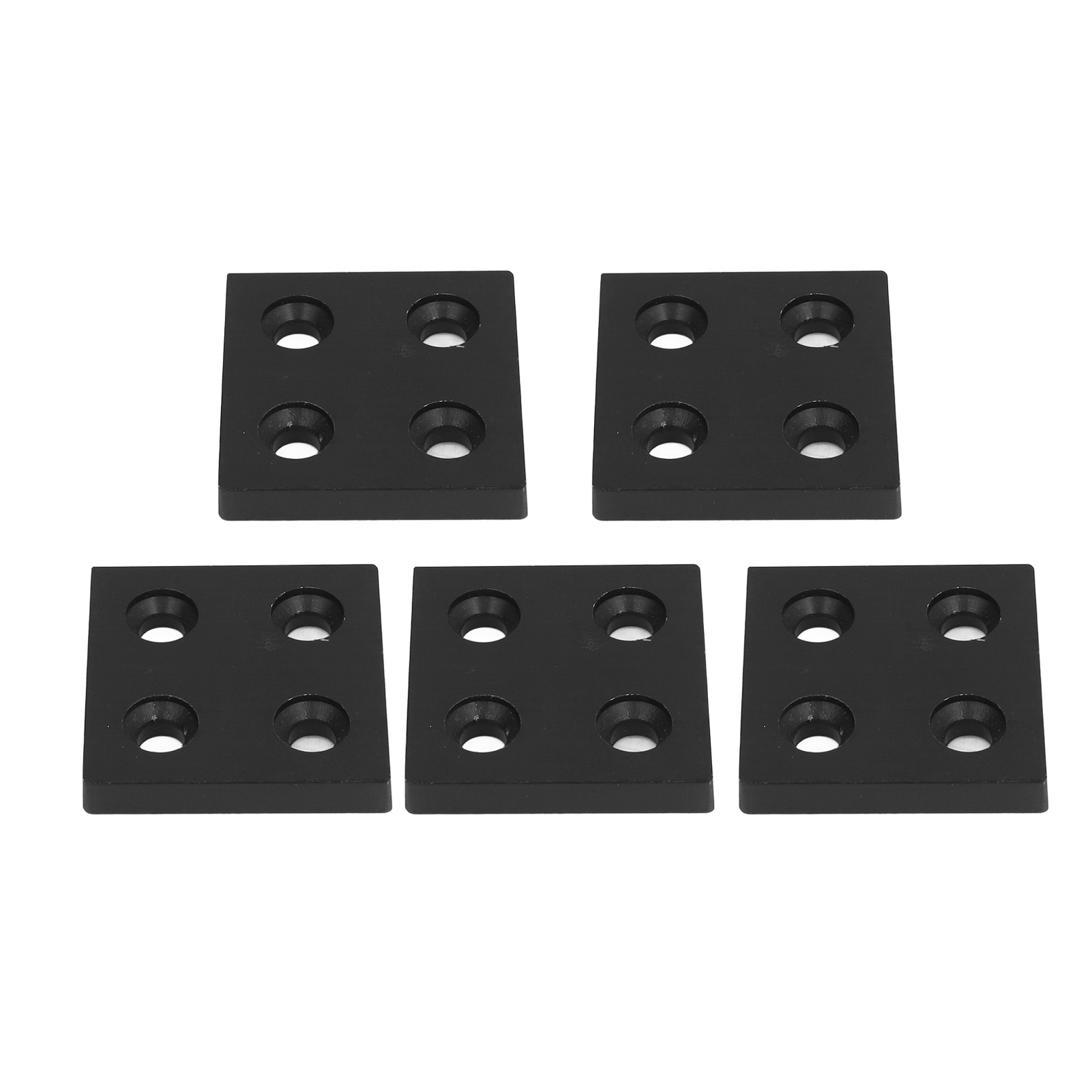 5 Stück Aluminium-profil-endkappen, Abdeckplatten Aus Metalllegierung 4040 Für Lineare Bewegliche Teile, Doppelnuten, Schwarz