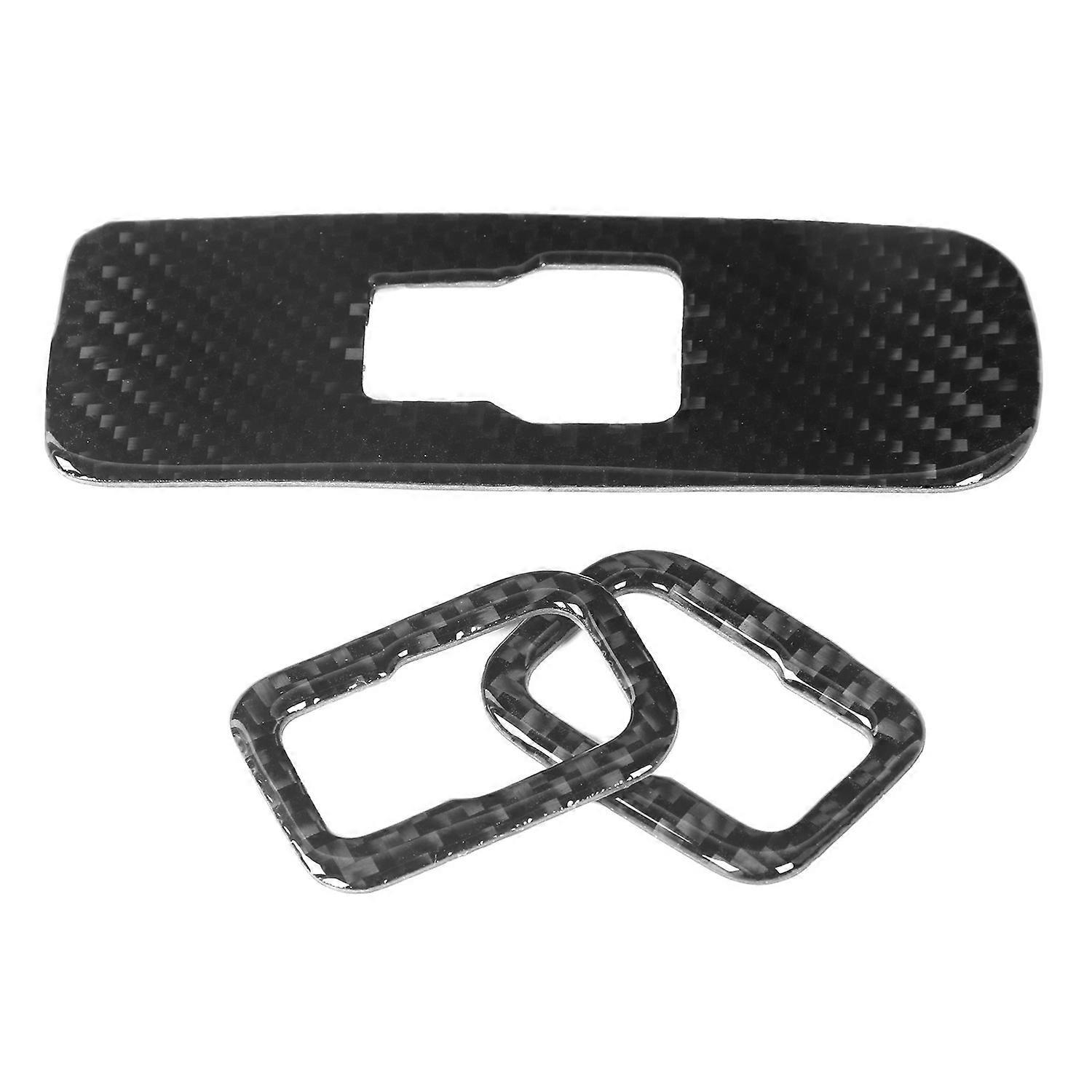 3-teiliges Set Fensterheberschalter-knopfleisten-abdeckungen In Carbonfaser-optik, Passend Für S60/v60rhd