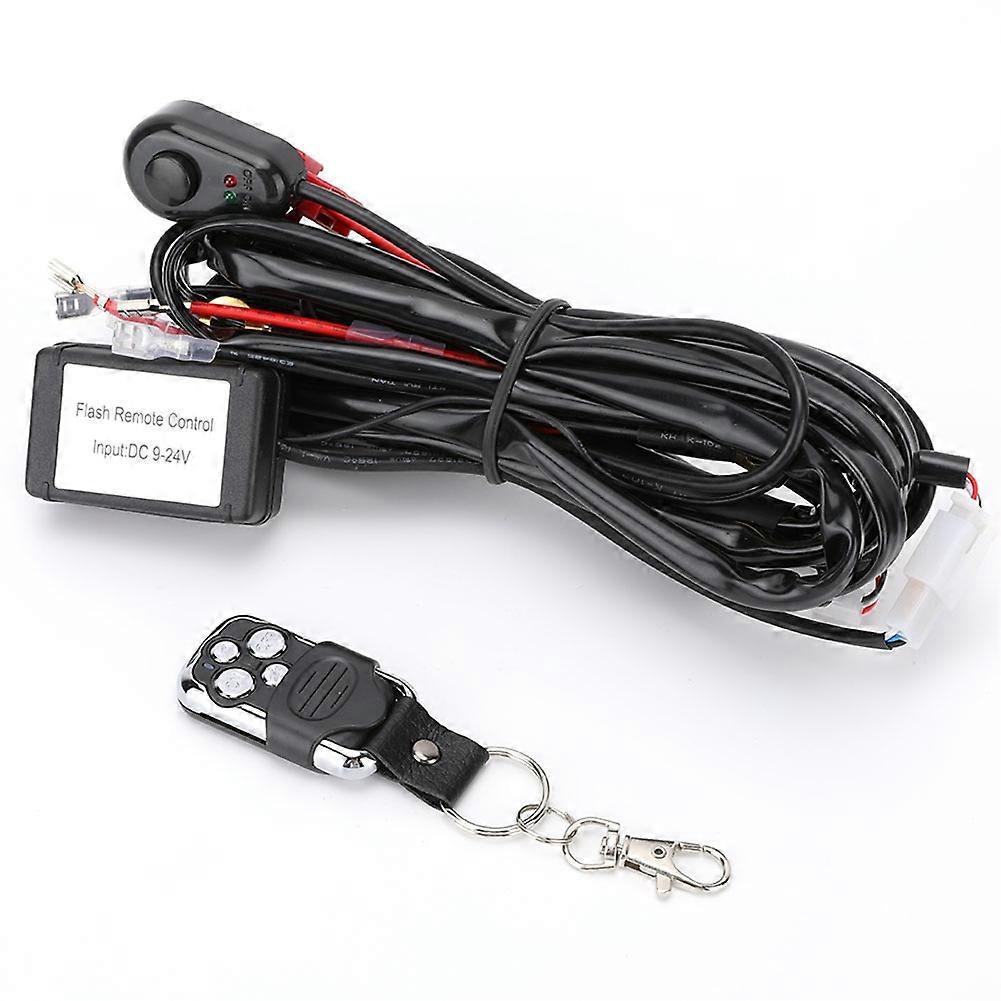 M 2-in-1 Led-kabelbaum Mit Fernbedienung, Blitzlichtleiste, Schalter, Relais Und Sicherung