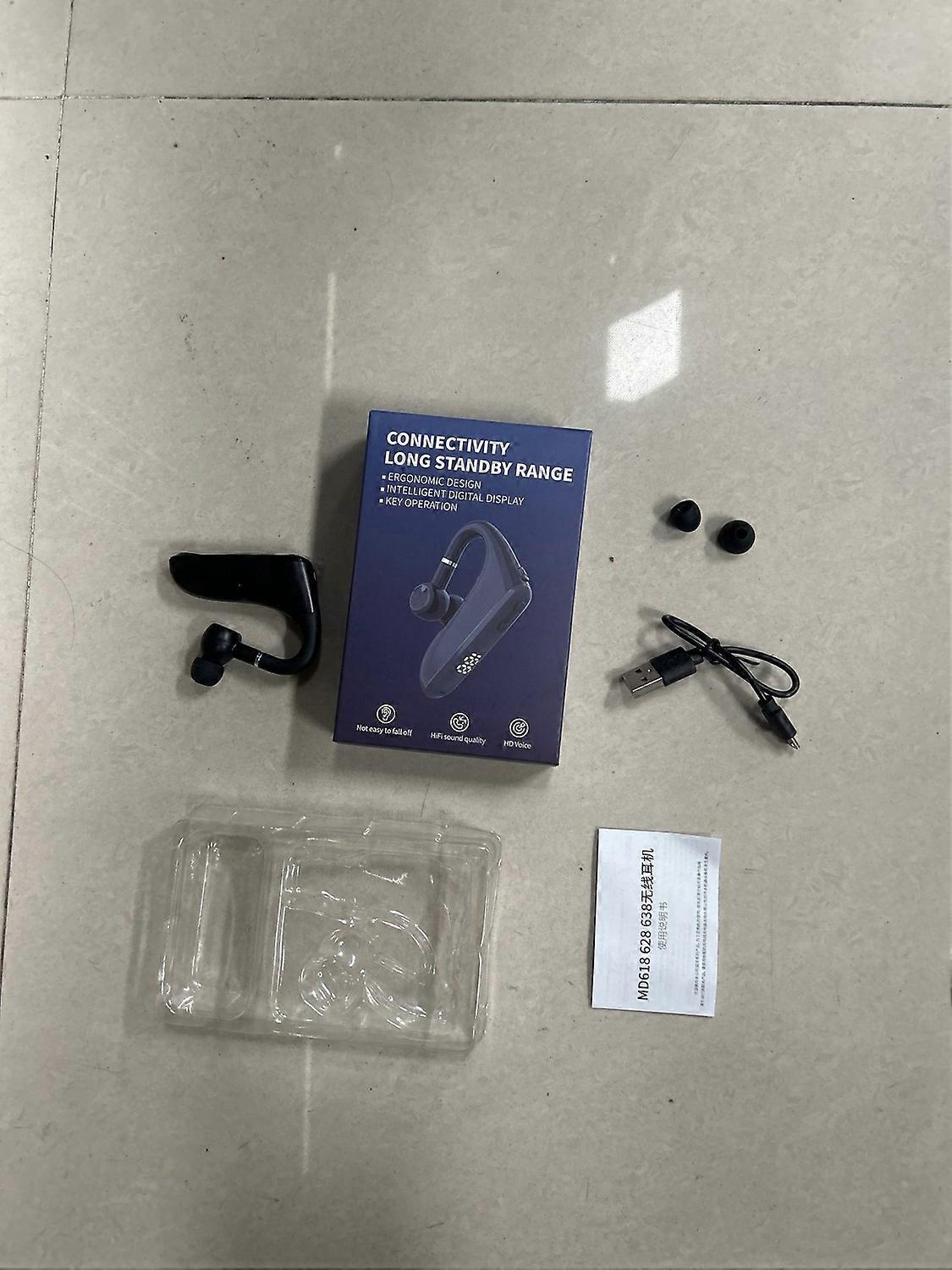 Kabelloses V5.2-headset Mit Freisprechfunktion, Cvc6.0-geräuschunterdrückung, 50 Stunden Akkulaufzeit (einzelnes Ohr)