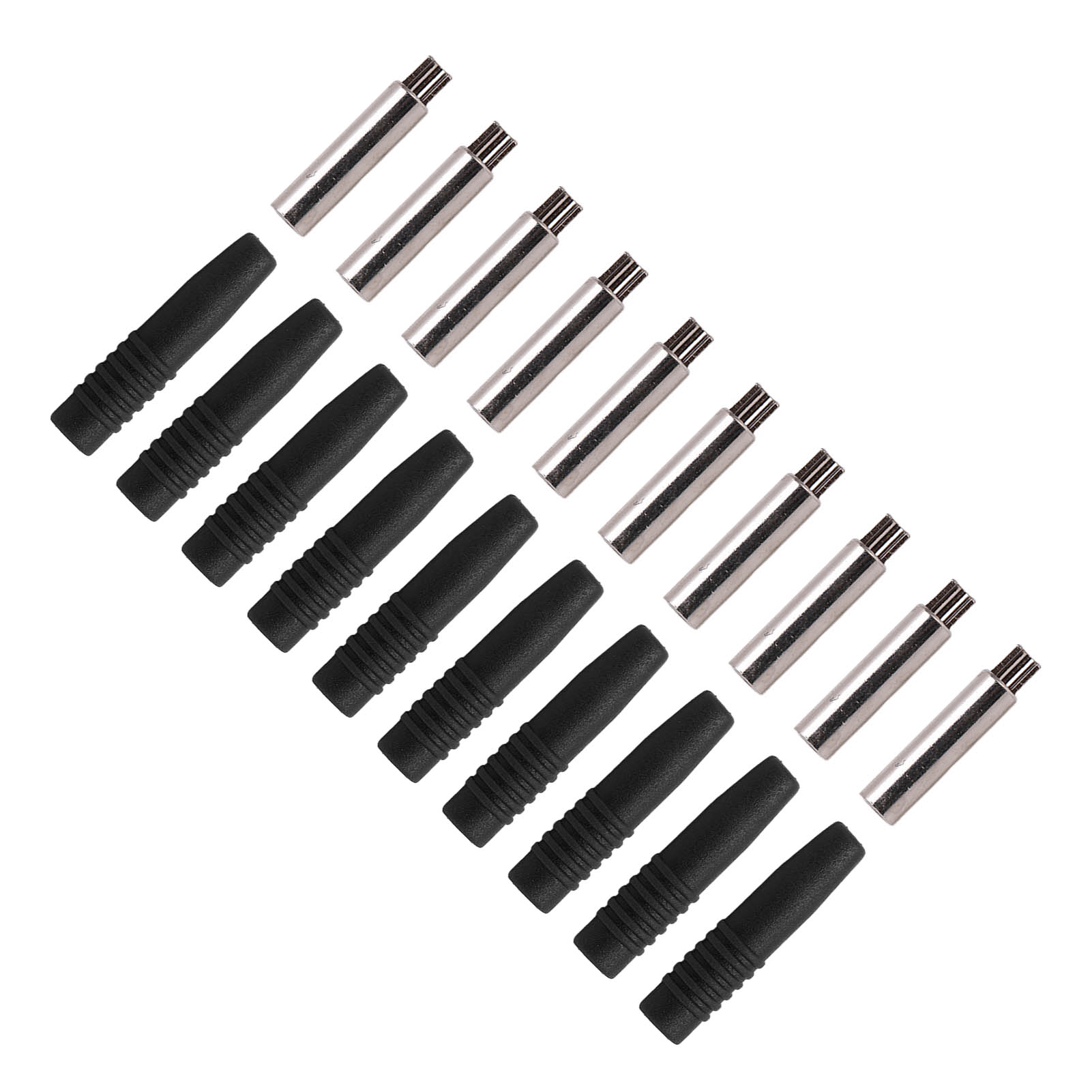 10 Stück Isolierte 2-mm-bananensteckerkupplungen Mit Schutzkappe Für Prüfgeräte, Schwarz