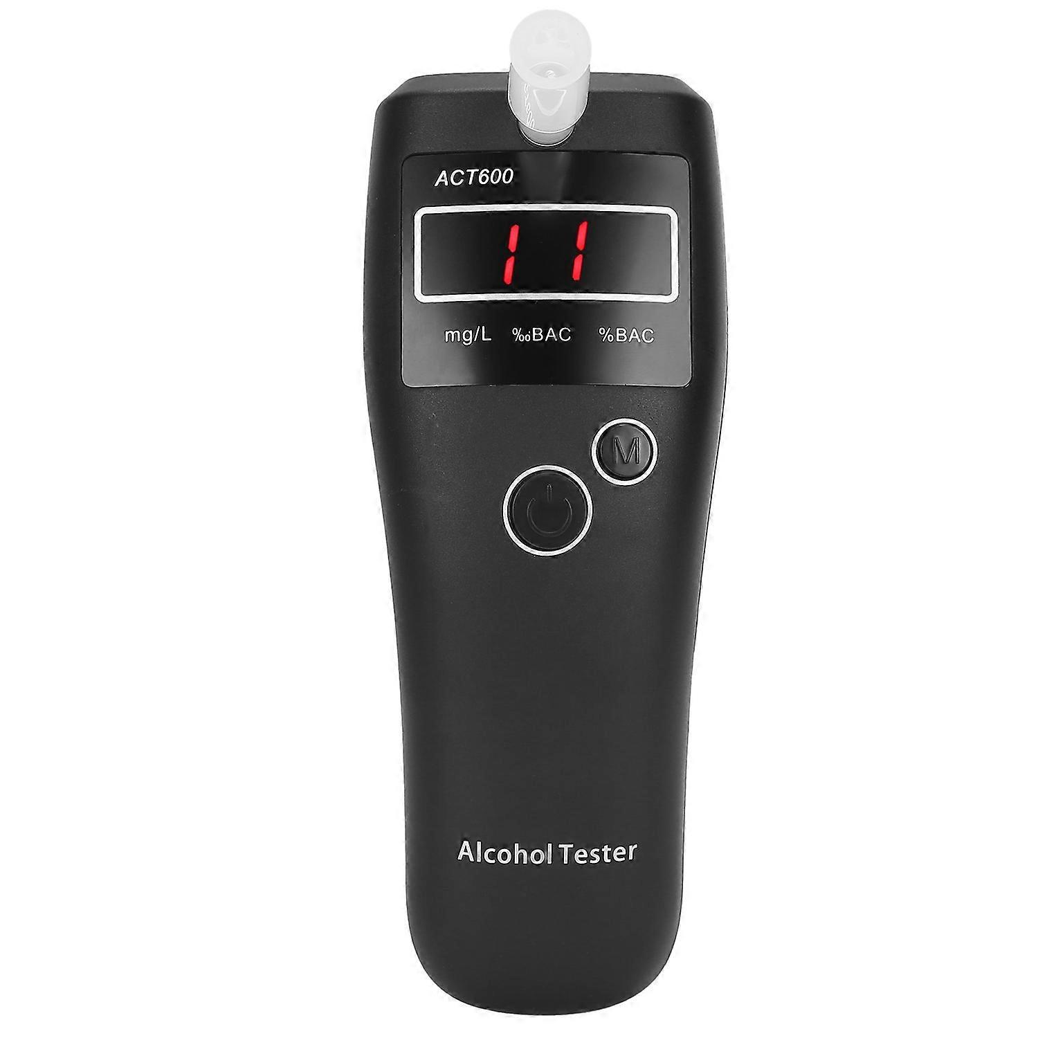 Mini-alkoholtester, Weintester, Alkoholtester Für Fahrten Unter Alkoholeinfluss, Lcd-display Mit 10 Ausatem-mund-teststreifen, Schwarz