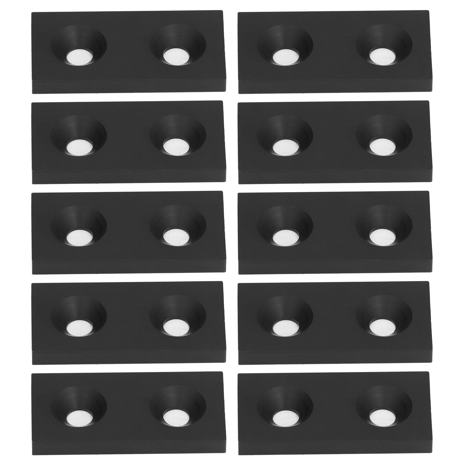 10 Stück Aluminium-profil-endkappen, Abdeckplatten Aus Metalllegierung 3060 Für Lineare Bewegliche Teile, Doppelbohrungen, Schwarz