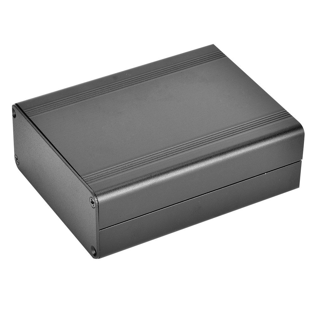 Projektbox Aus Aluminiumlegierung, Diy-gehäuse, Sandgestrahlt, Schwarz Oxidiert, Elektronikschutzgehäuse