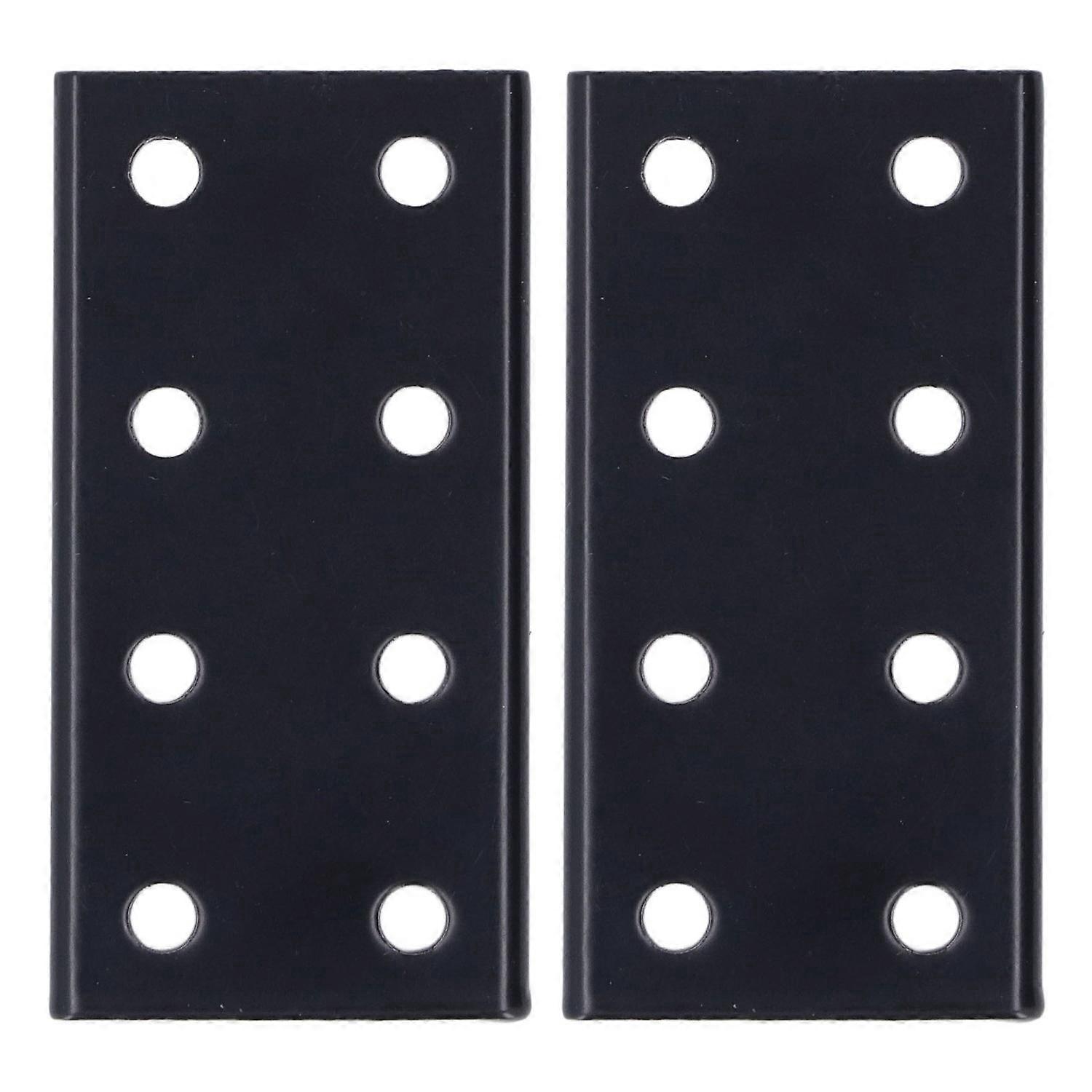 Stück 8-loch-verbindungsplatte Aus Aluminiumlegierung, Rechteckig, Schwarz, Für Tisch Und Bett