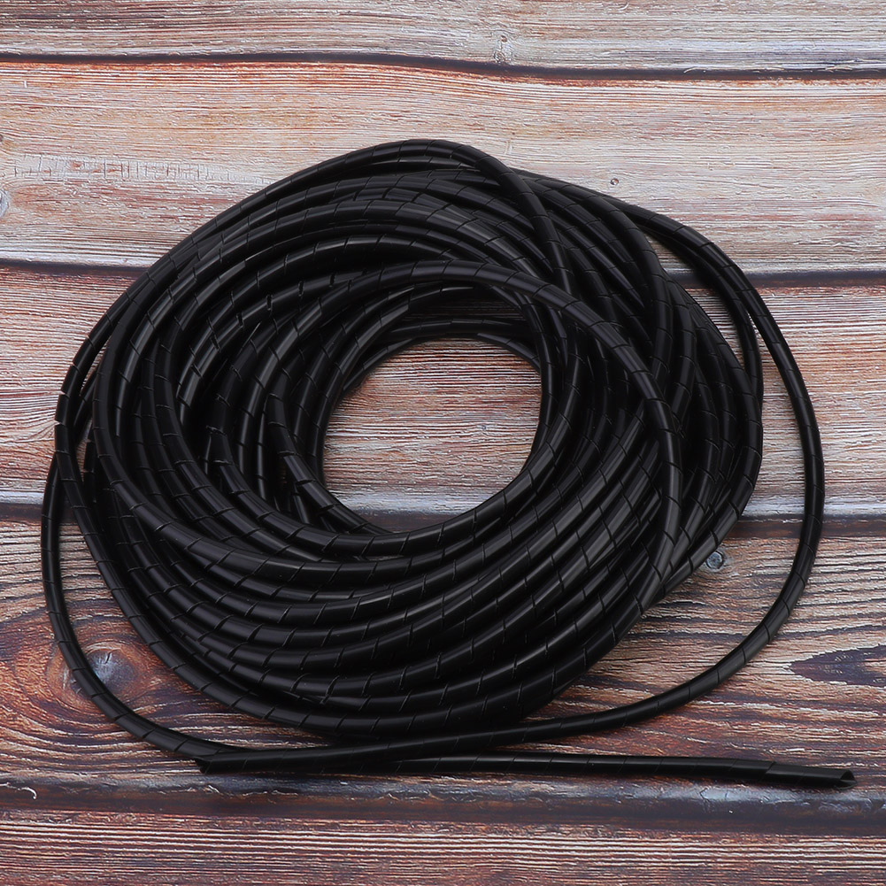 2er-pack Drahtschutzspirale Aus Pp, Kabelschutzzubehör, Drahtschutzschlauch, Schwarz, 6 Mm