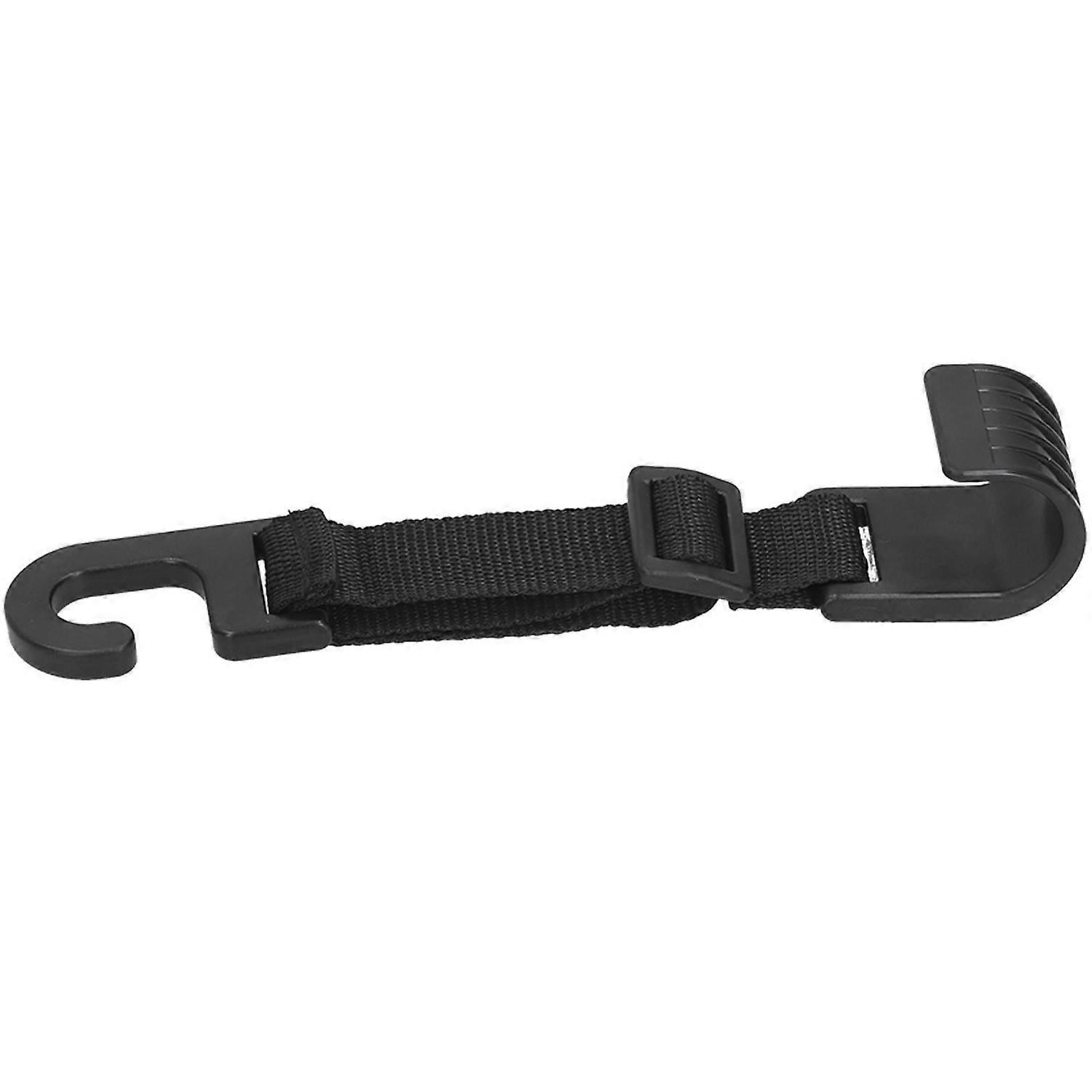 Kopfstützenhaken Für Autositze, Verstellbare Seitliche Öffnung, Abgerundetes Design, Schwarz, 5 Kg/11 Lb, Für Handtaschen Und Mäntel