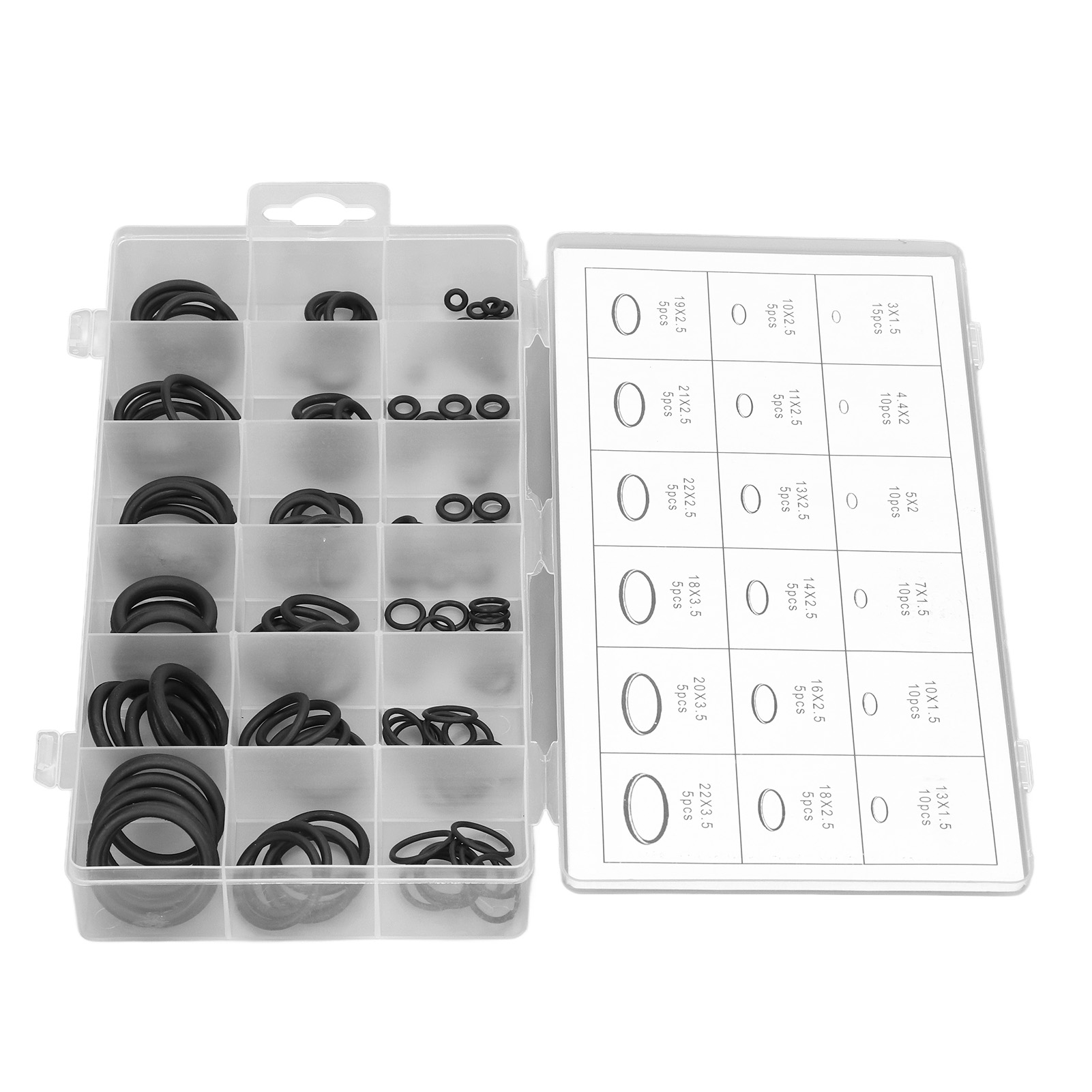 125-teiliges O-ring-sortiment, Multifunktionale, Verschleißfeste Gummidichtungsscheiben, Dichtungssatz