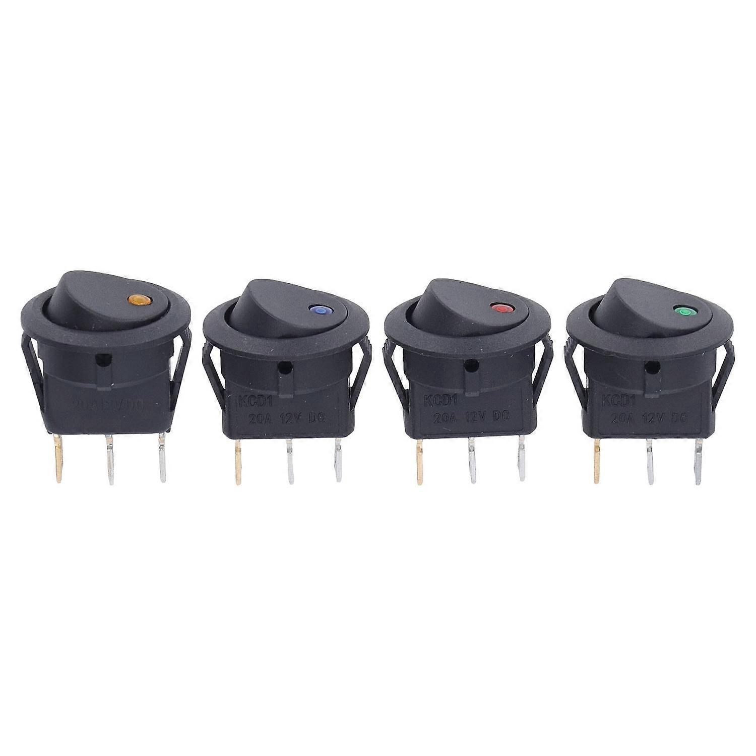 Stück 12v Runde Netzschalter, 3-polig, 2-positionen, Led-schalter, Kippschalter Für Boote, 20 Mm
