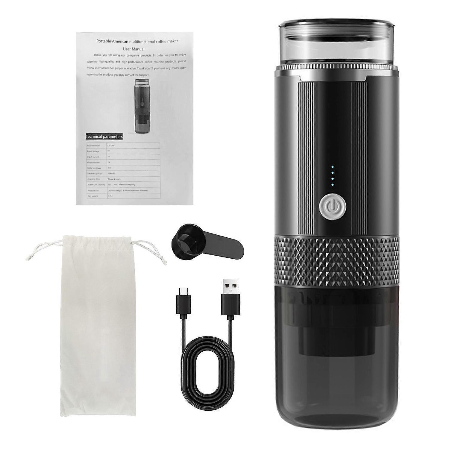 Tragbare Elektrische Espressomaschine Mit Ein-knopf-bedienung Und 4 Betriebsanzeigen (kabellos)