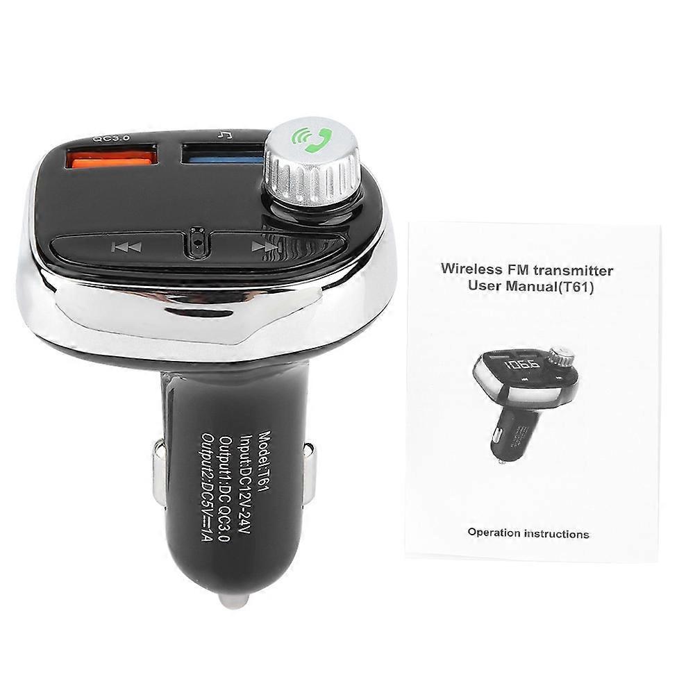 Kabelloses Bluetooth-freisprechsystem Fürs Auto, Mp3-player, Fm-transmitter, Dual-usb-ladegerät