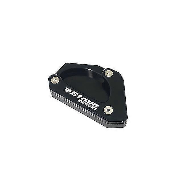 Cnc-gefräste Seitenständer-verlängerungsplatte Für Suzuki V-strom 650 Dl650 (2004–2023, 2022) – Schwarz – V-strom-logo