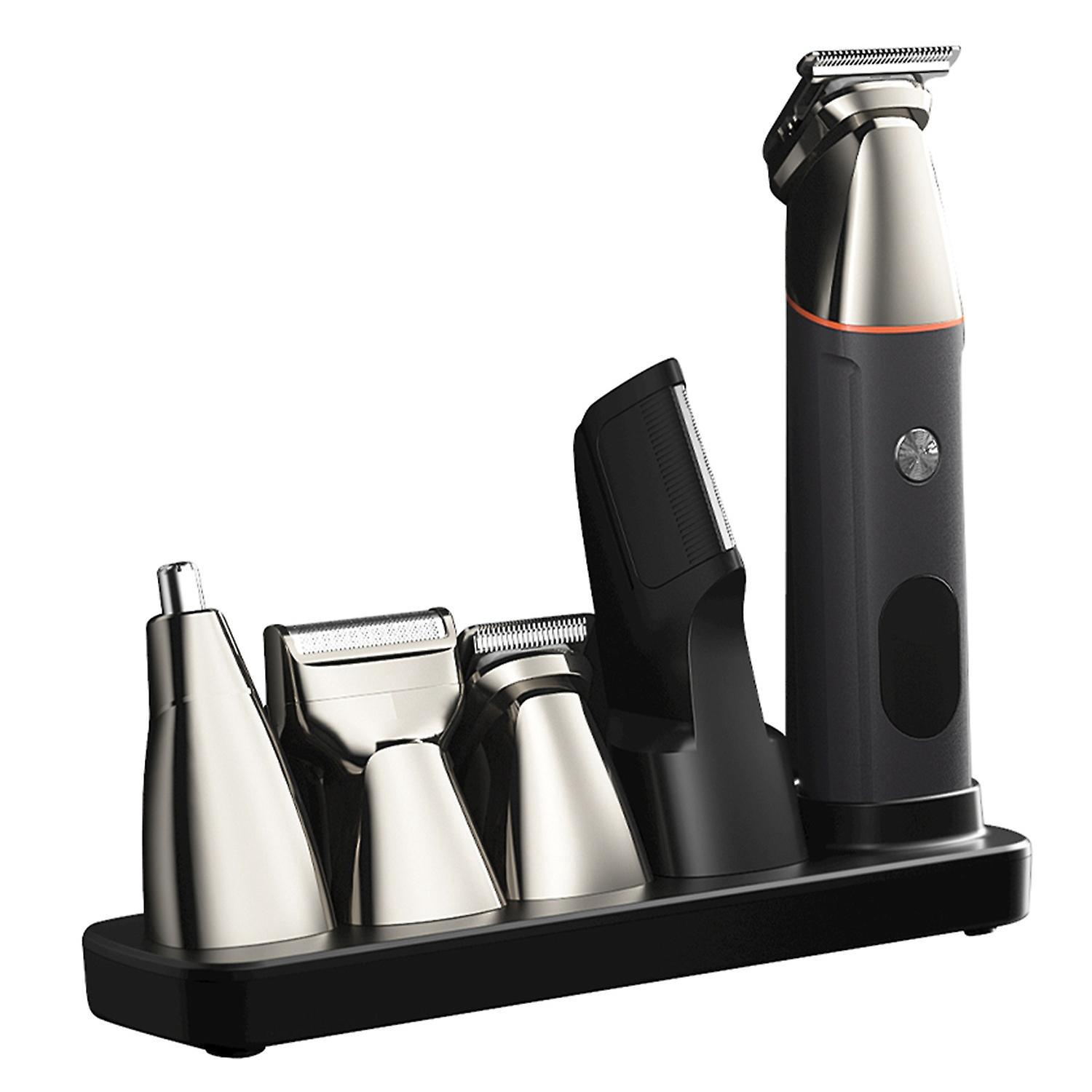 5-in-1 Herren-haarschneidemaschine, Elektrischer Körperhaartrimmer, Bartrasierer, Nasenhaartrimmer, Haarschneideset, Komplett