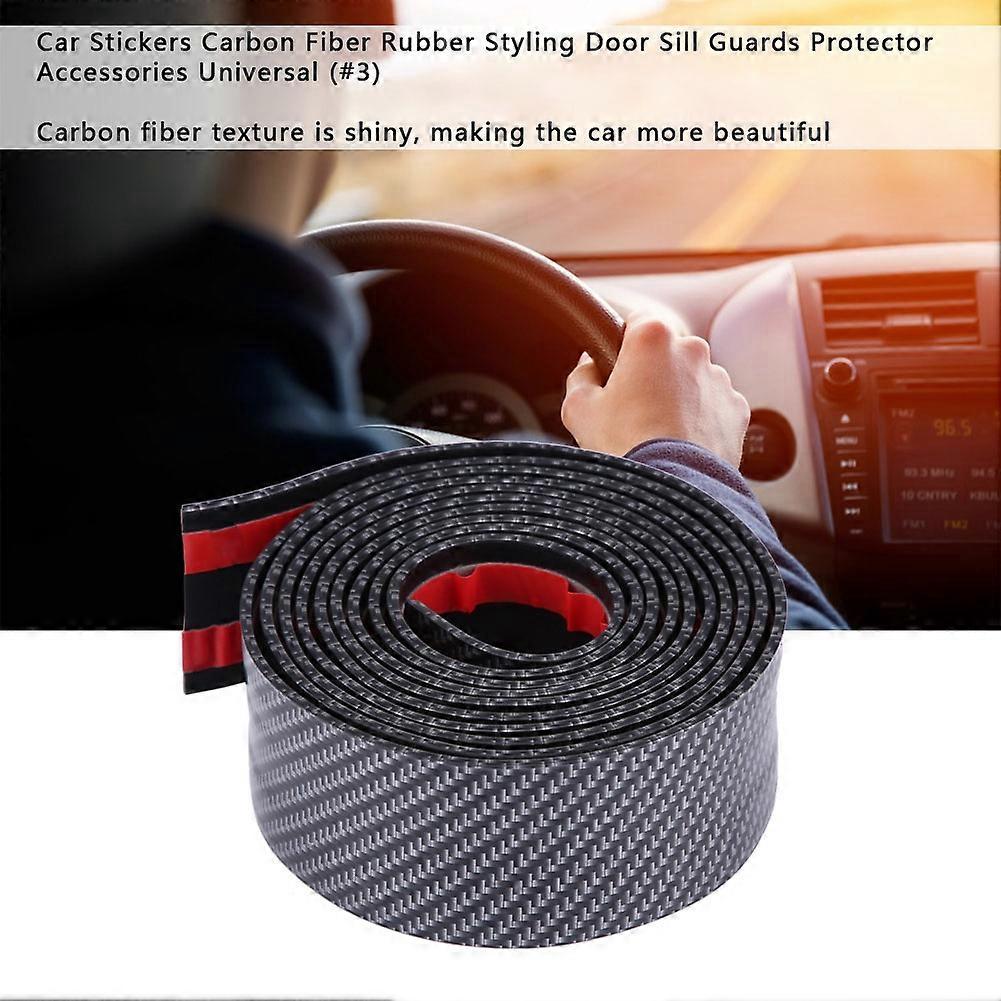 Autoaufkleber Carbonfaser-gummi-styling Türschweller-schutzleisten Universal (5 250 Cm)