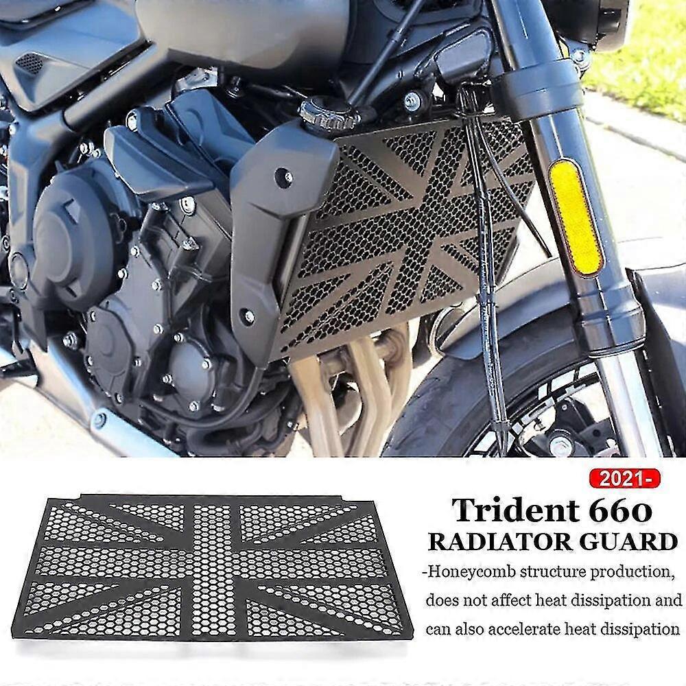 Für Trident 660 Trident 660 2022 Motorradzubehör Schwarzer Aluminium-seitengrill-abdeckungsschutz