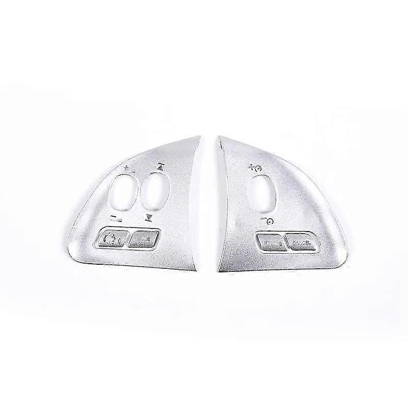 Für Jaguar Xf 2012-2015 Edelstahl Silber/schwarz Lenkradknopf-abdeckung Zieraufkleber Autozubehör--silber