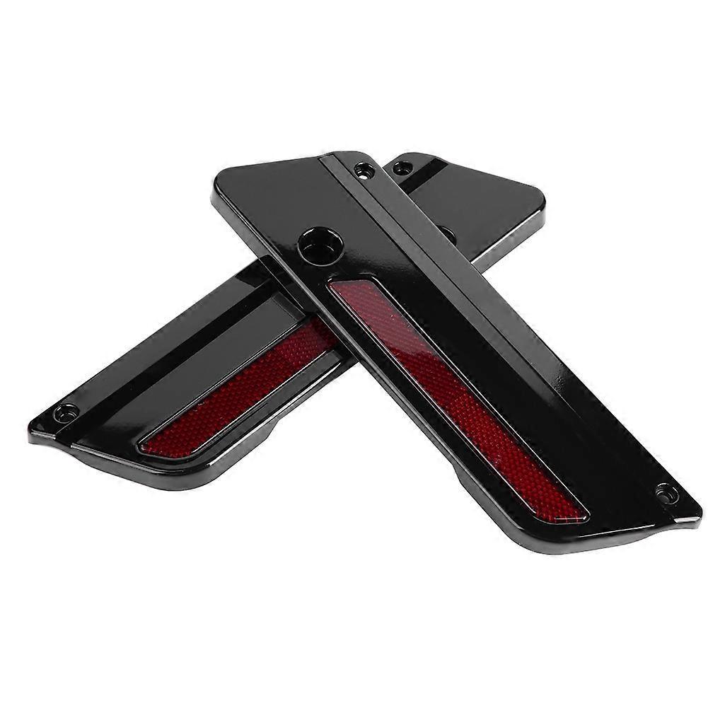 Stück Motorrad-satteltaschen-verschlussabdeckungen Mit Reflektoren Für Glide Touring 94-17 Schwarz