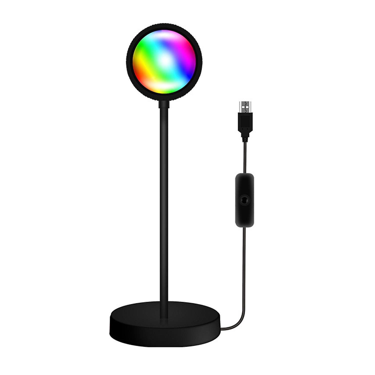 Rgb-sonnenuntergangslampe, 360° Verstellbare Sonnenuntergangsprojektionsleuchte, Usb-anschluss, Romantisches Led-nachtlicht