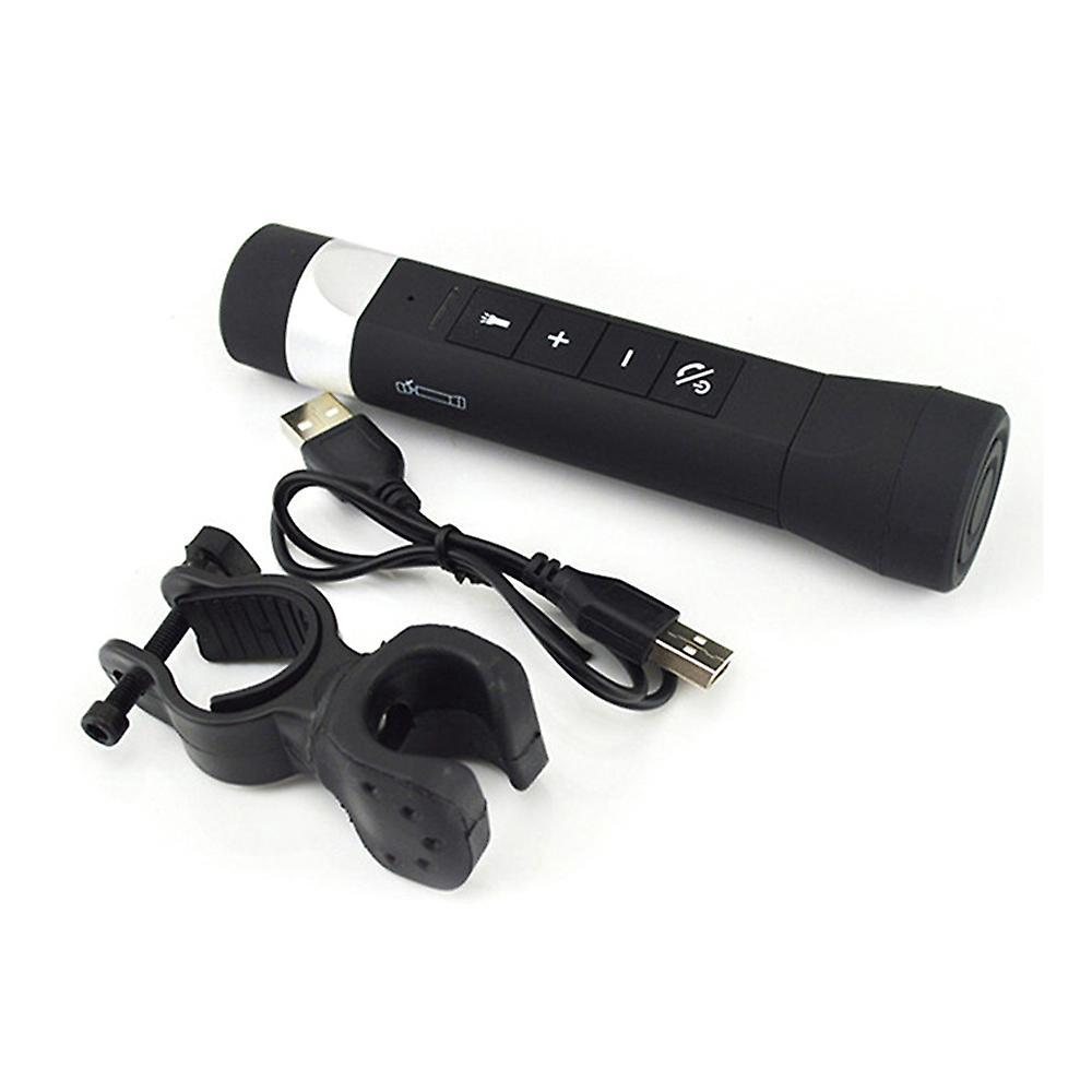 Tragbarer, Kabelloser Bluetooth-lautsprecher Für Den Außenbereich Mit Led-taschenlampe, 1200-mah-powerbank Und Wasserdichtem Design.