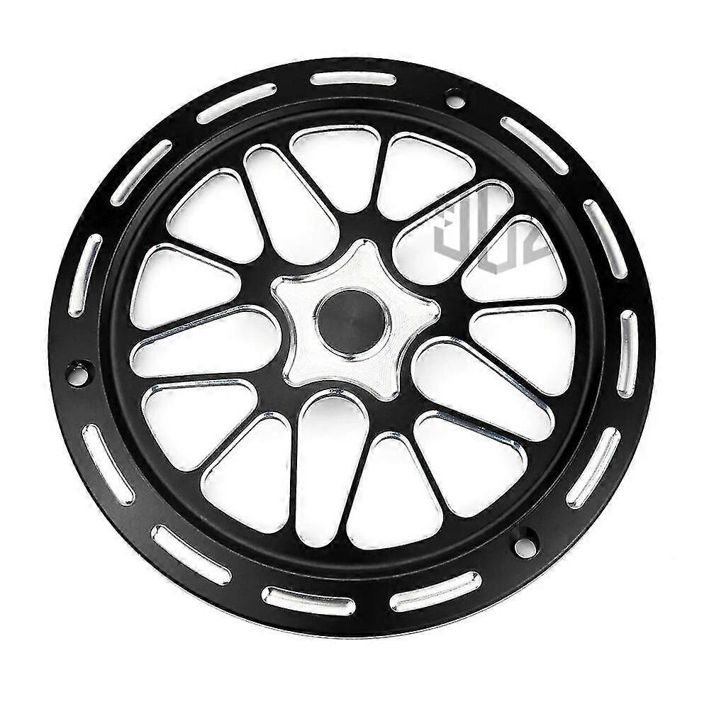 Cnc-gefräster Aluminium-motorlüfterschutz, Rundes Pad, Passend Für Vespa Sprint Primavera Lx 150 (2013–2018, 2019, 2020) – Schwarz