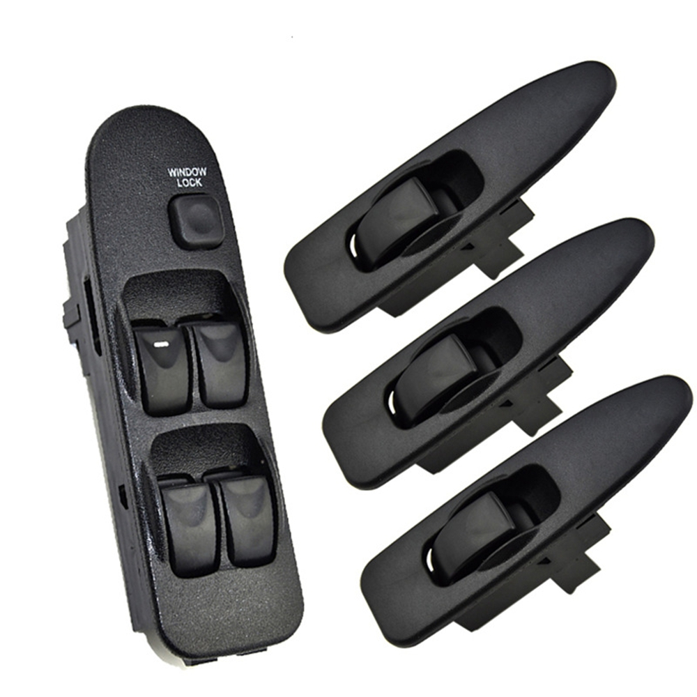 Mr740599 Fensterheberschalter-set Für Mitsubishi – Kfz-fensterhebersteuerung, 1 Hauptschalter + 3 Tasten, 4-teilig, Schwarz