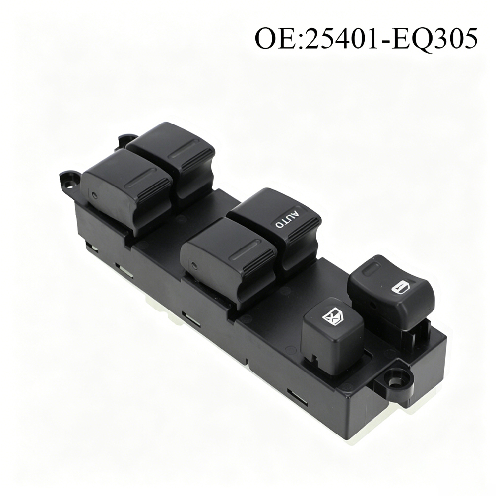 1x Nissan-kompatibler Elektrischer Fensterheberschalter – Ersatz-fensterheberknopf 25401-eq305 – Schwarz